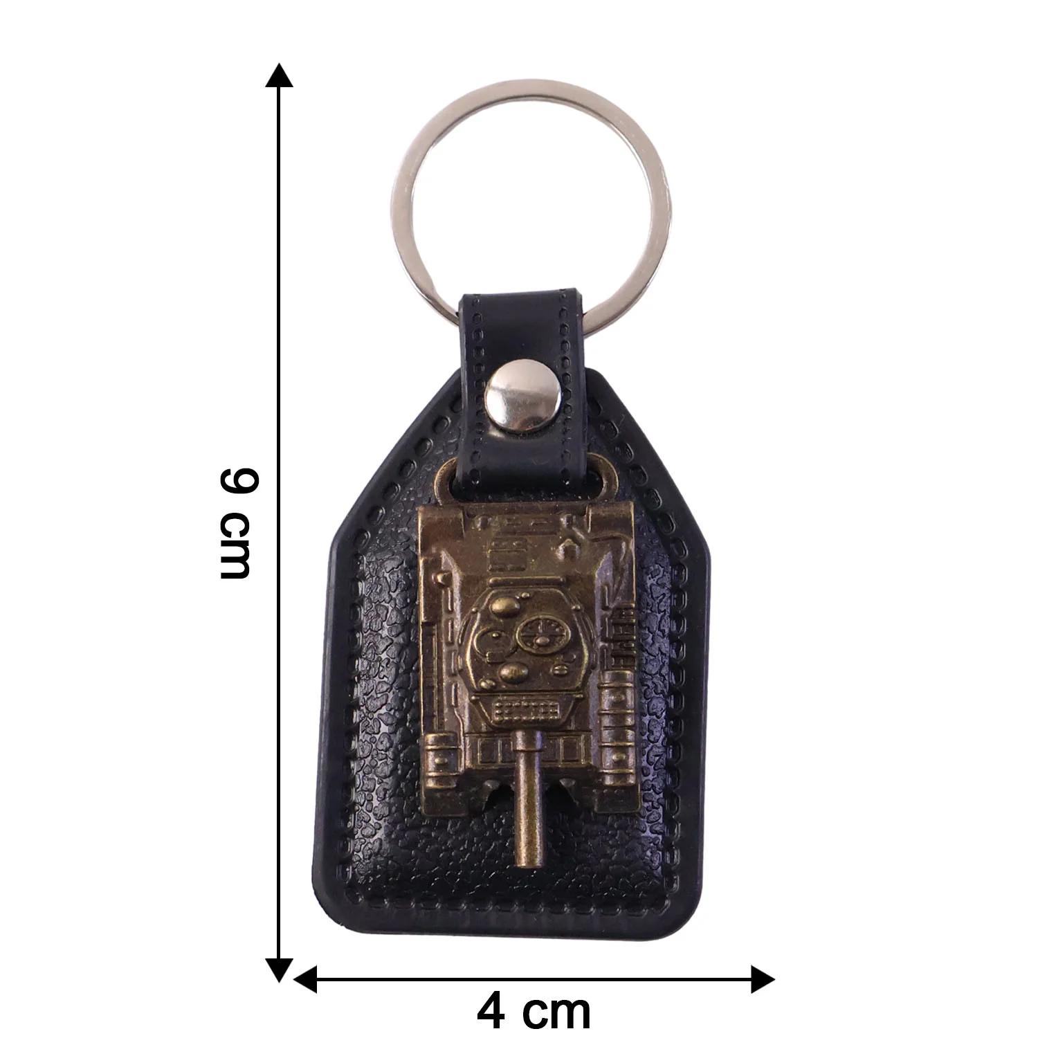 Premium Military Tank Design Leather Finish Keychain (1 Pc) - Image 6