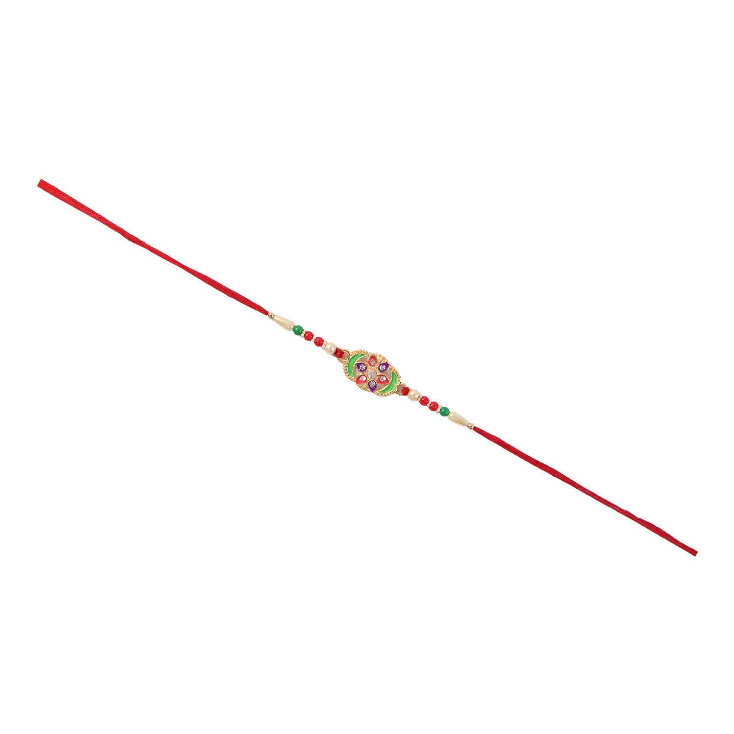 Premium Multicolor Stone Studded Designer Rakhi (1 Pc) - Image 6