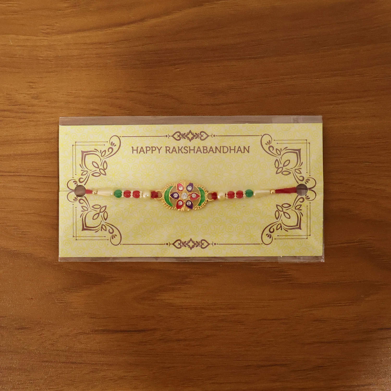 Premium Multicolor Stone Studded Designer Rakhi (1 Pc) - Image 8