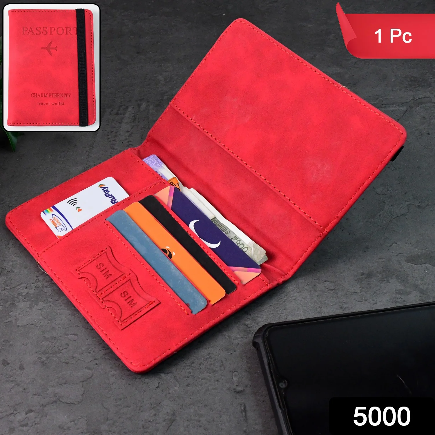 Premium Multifunction Travel Passport Holder & Wallet (15x11cm / 1 Pc) - Image 2