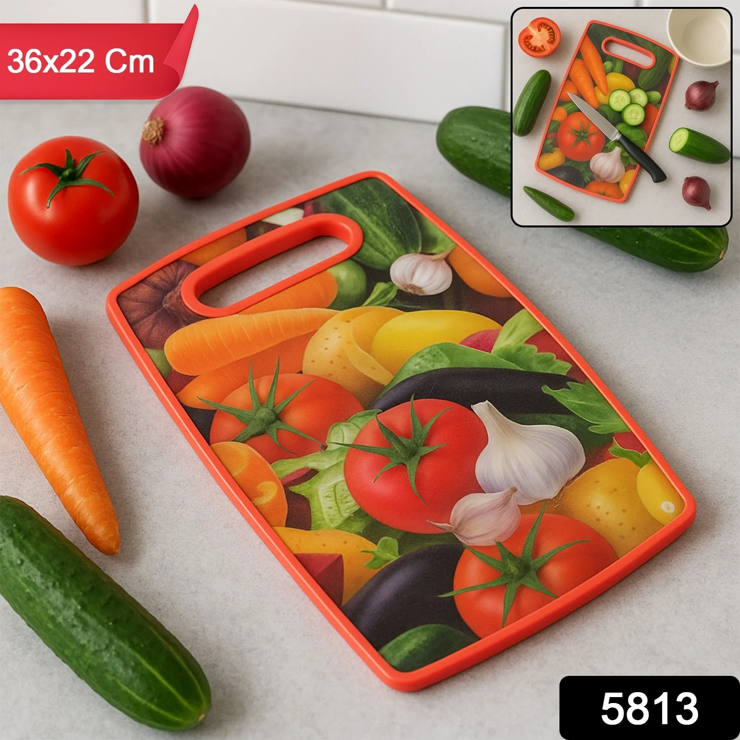Premium Multipurpose Vegetable and Fruit Cutting Board (1 Pc) - Image 2