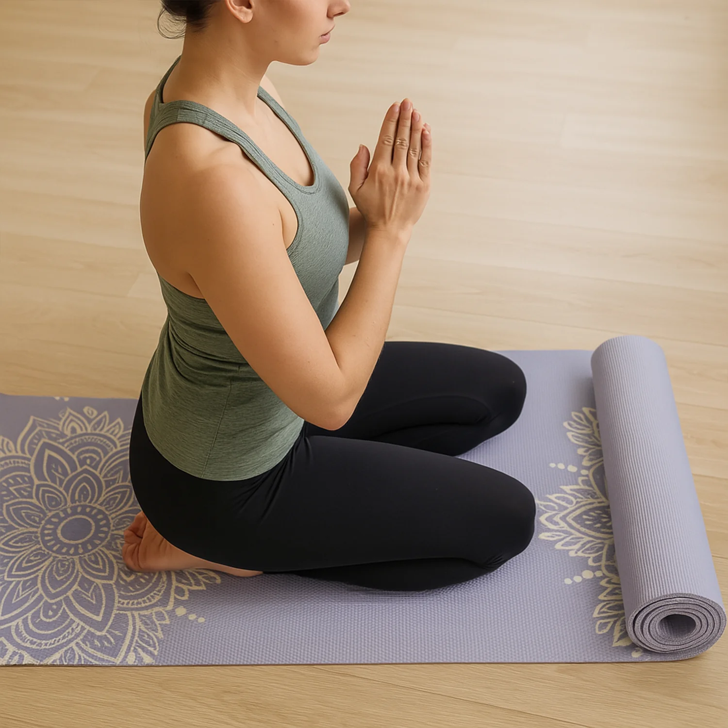 Premium Non-Slip Printed Yoga Mat (Mix Color – 1 Pc) - Image 3