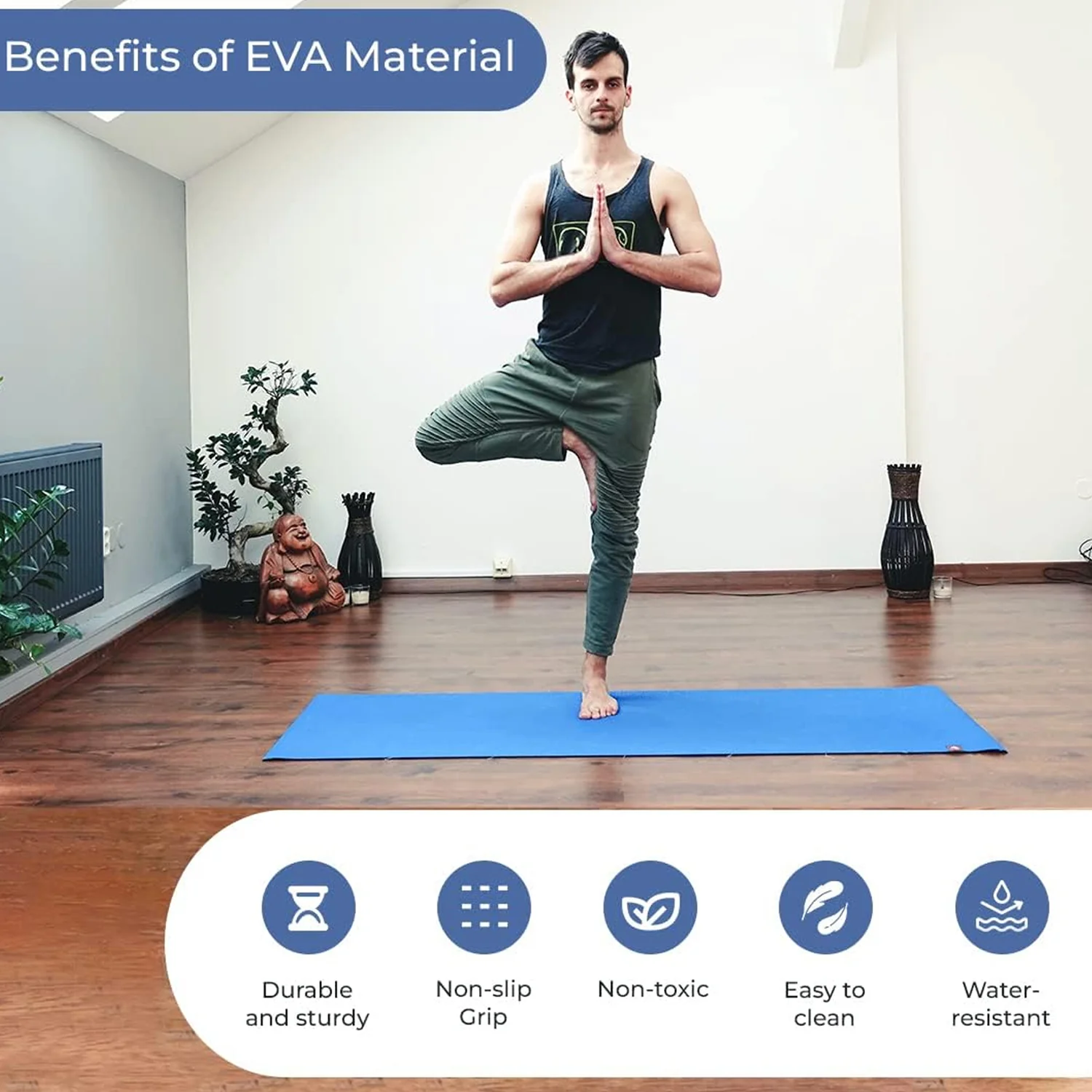 Premium Non-Slip Yoga Mat for Home & Gym (1 Pc) - Image 4