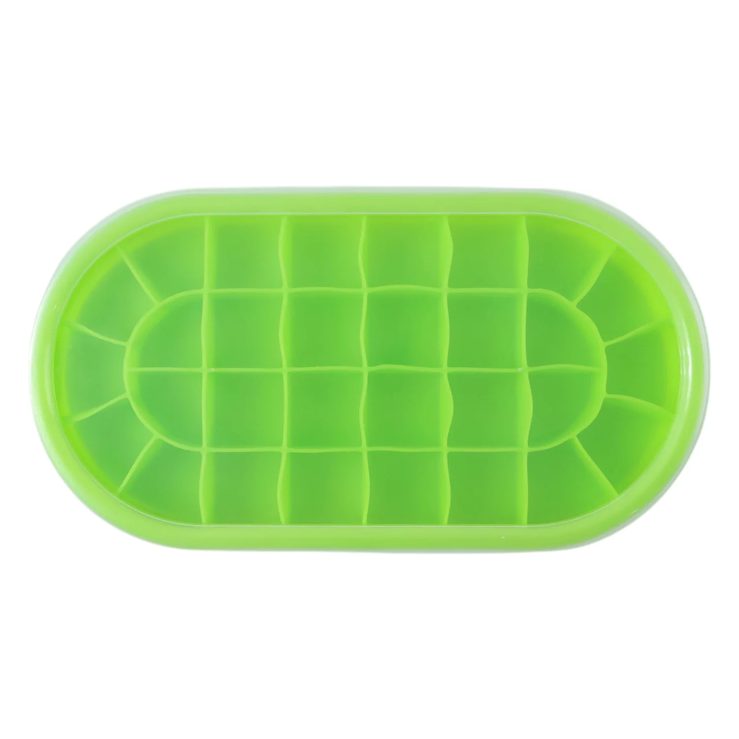 Premium Oval Silicone Ice Cube Tray with Lid (1 Pc) - Image 4