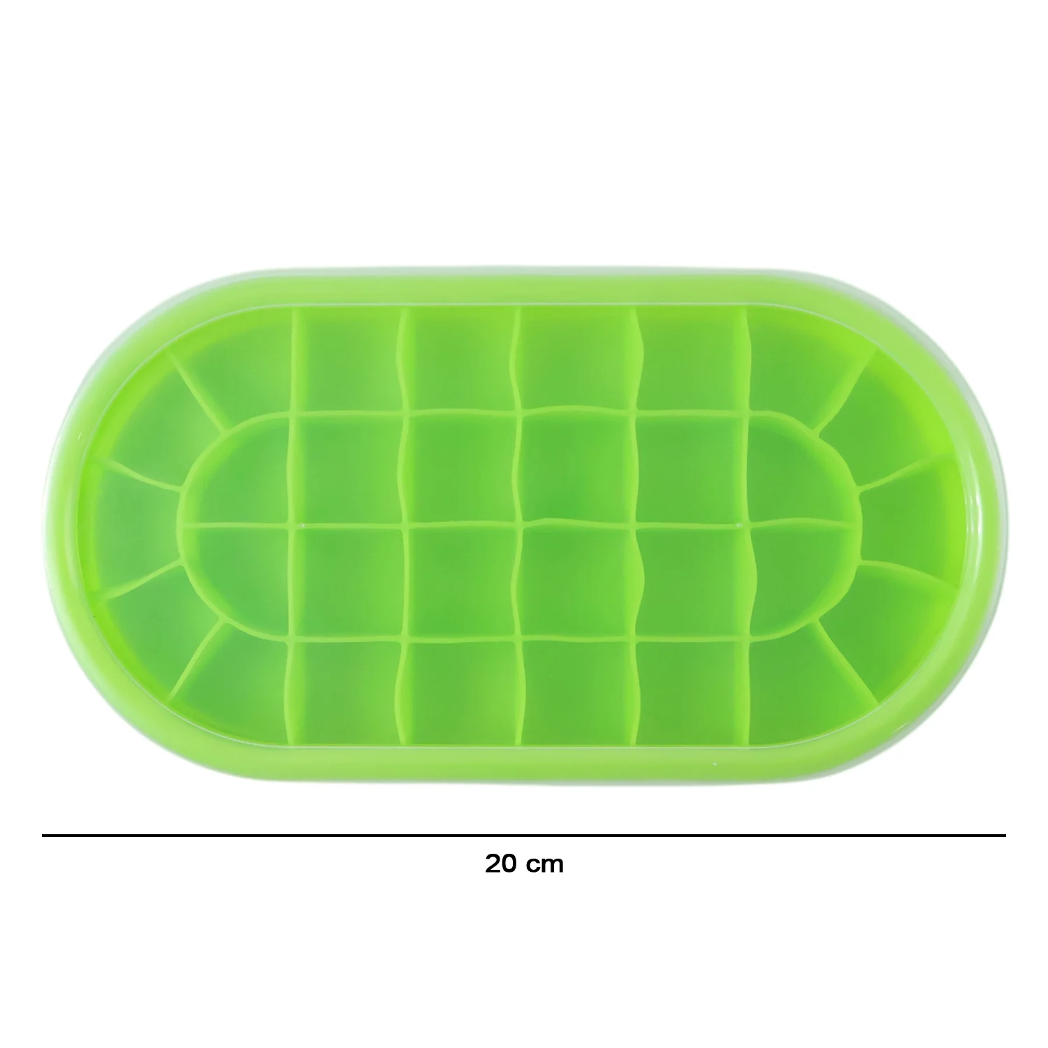 Premium Oval Silicone Ice Cube Tray with Lid (1 Pc) - Image 6
