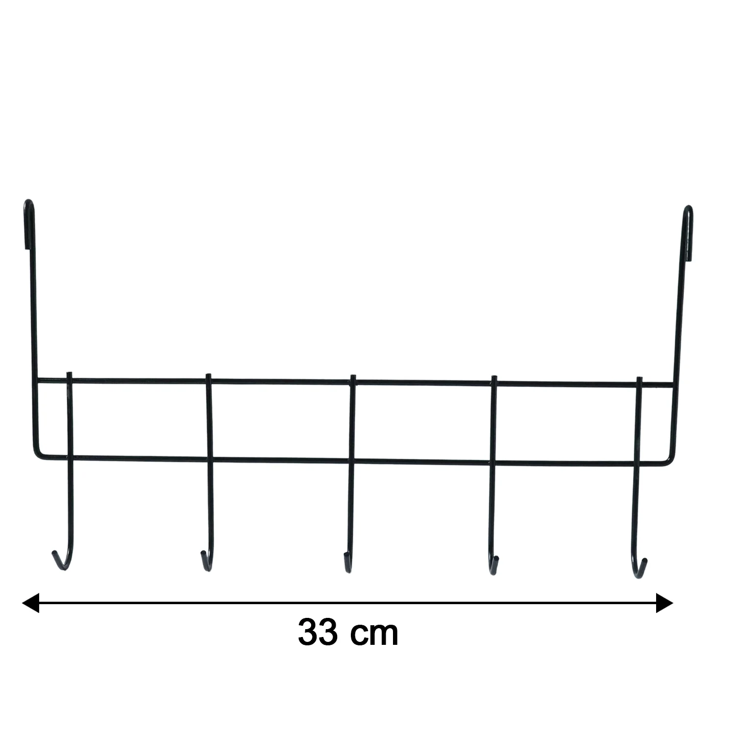 Premium Over The Door Metal 5 Hook Rack 1 Pc - Image 6
