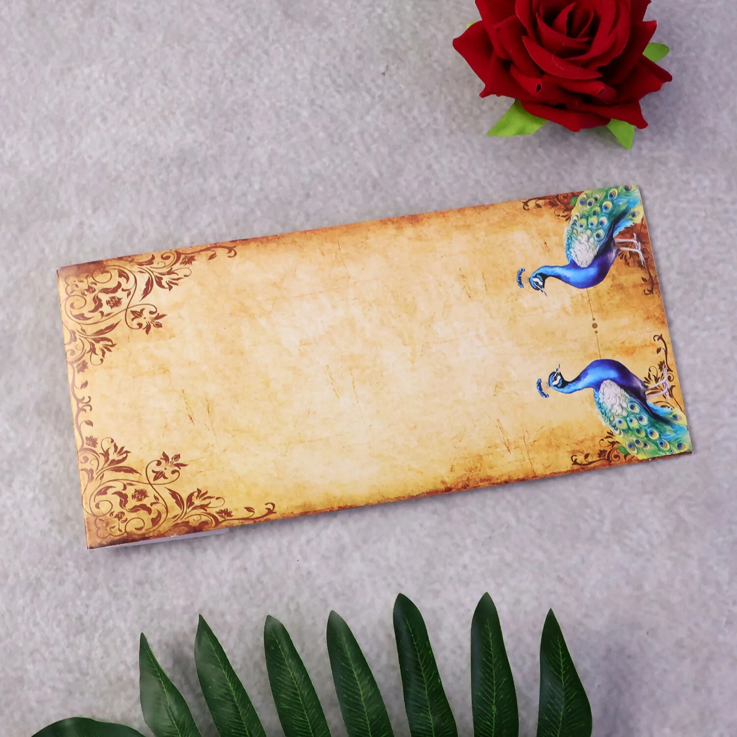 Premium Peacock Design Wedding Money Envelope Gift Cover Pack of 10 Pieces - Image 5