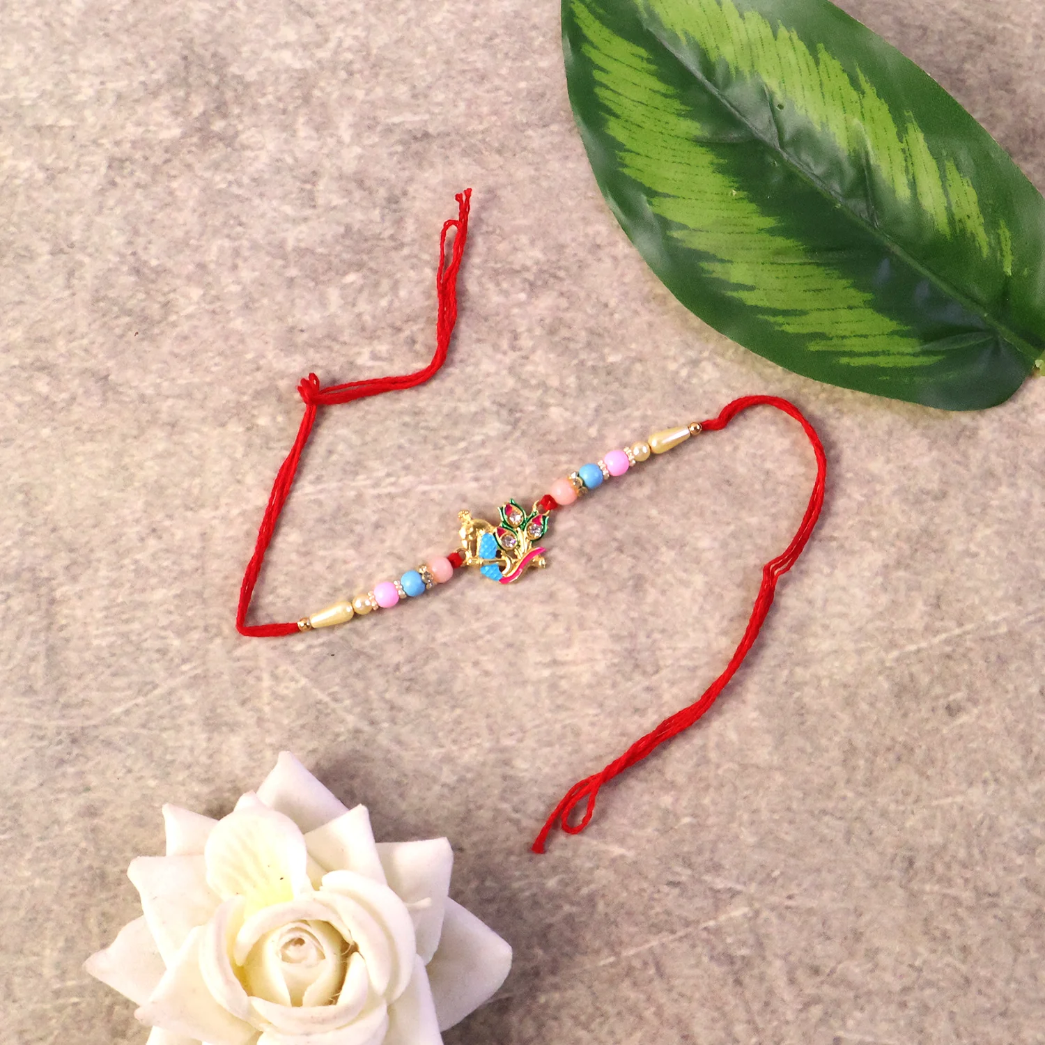 Premium Peacock Motif Designer Rakhi (1 Pc) - Image 5