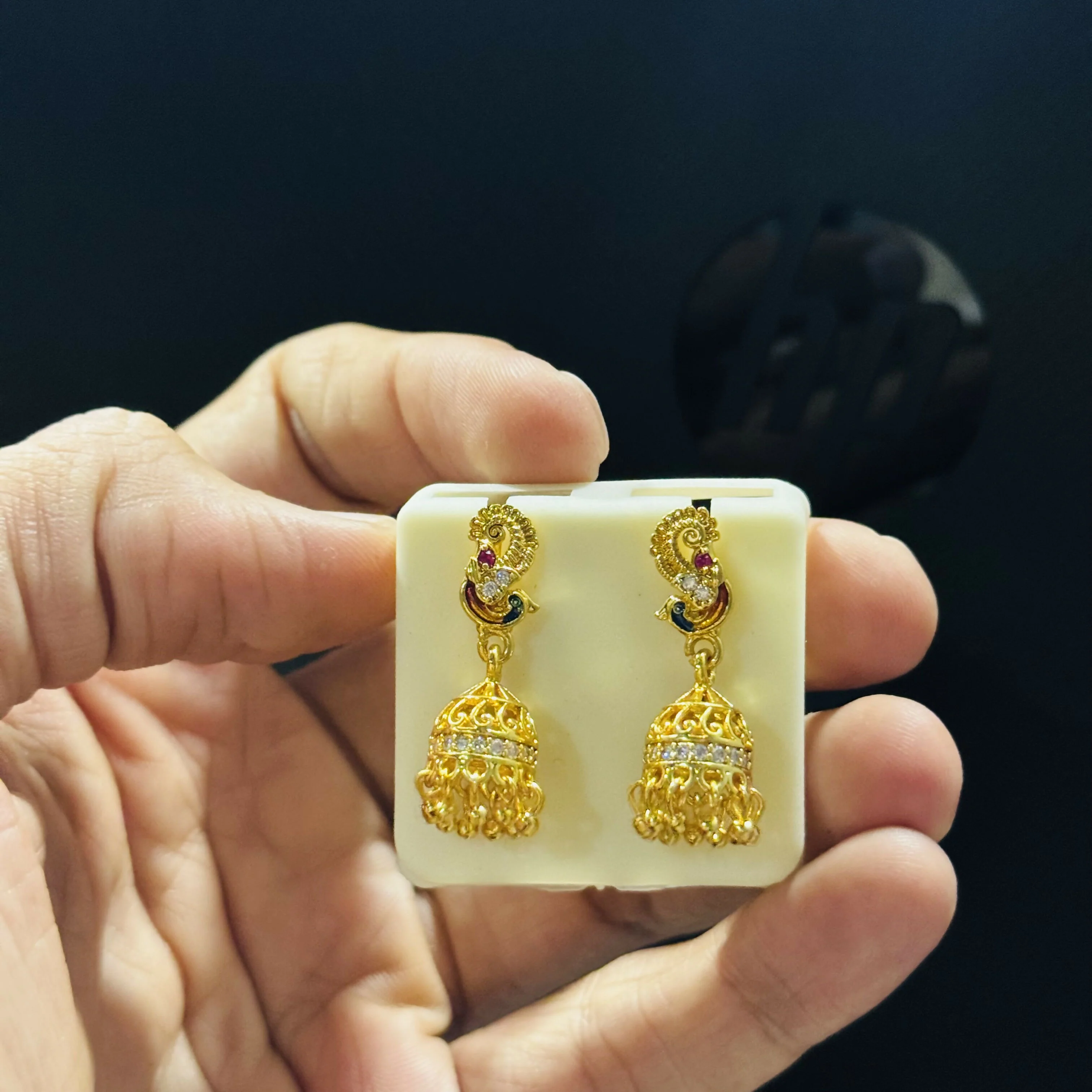 Premium Peacock Style Festive Earrings - Image 5