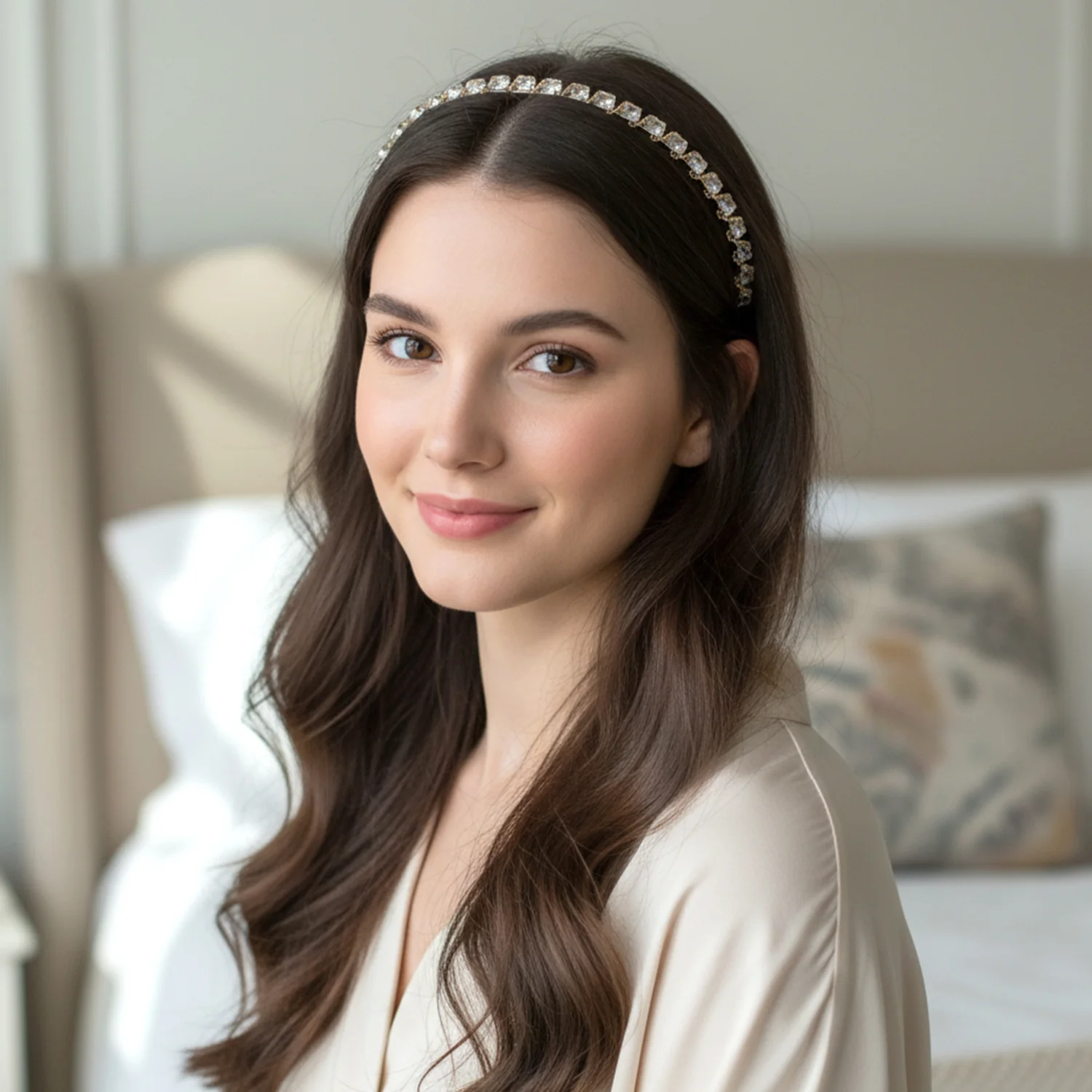 Premium Pearl & Beaded Designer Hair Band (1 Pc, Mix Design) - Image 3