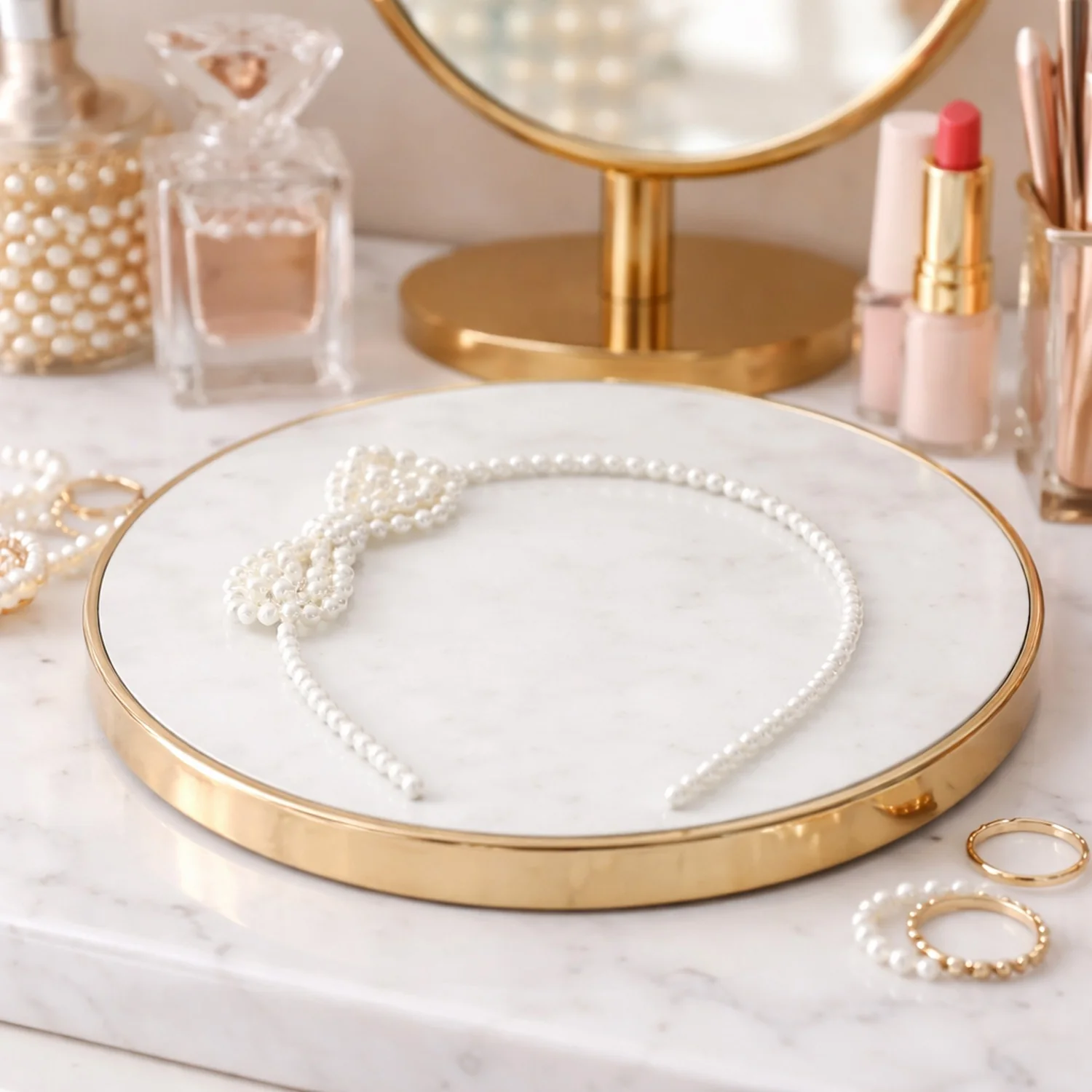 Premium Pearl & Beaded Designer Hair Band (1 Pc, Mix Design) - Image 4
