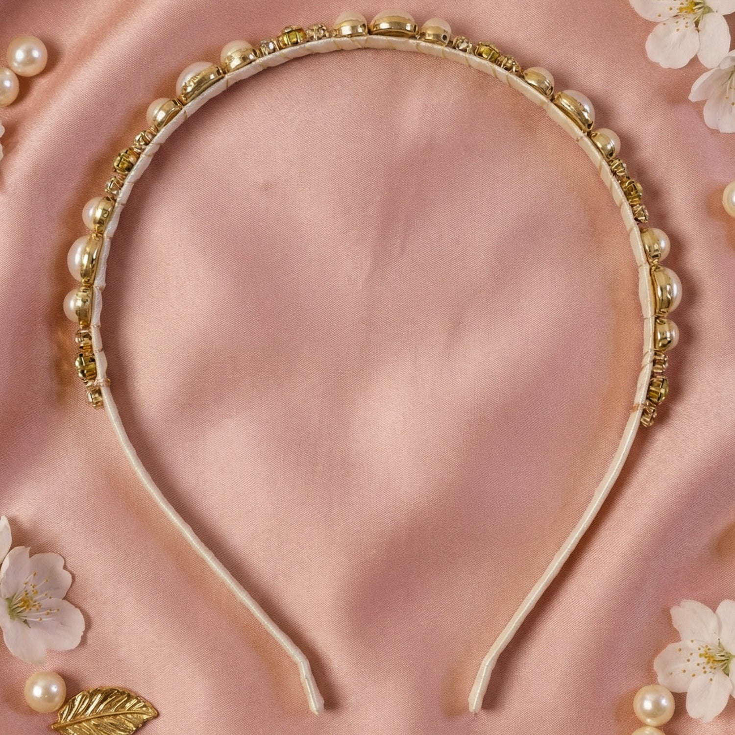 Premium Pearl & Crystal Embellished Hair Band (1 Pc) - Image 6