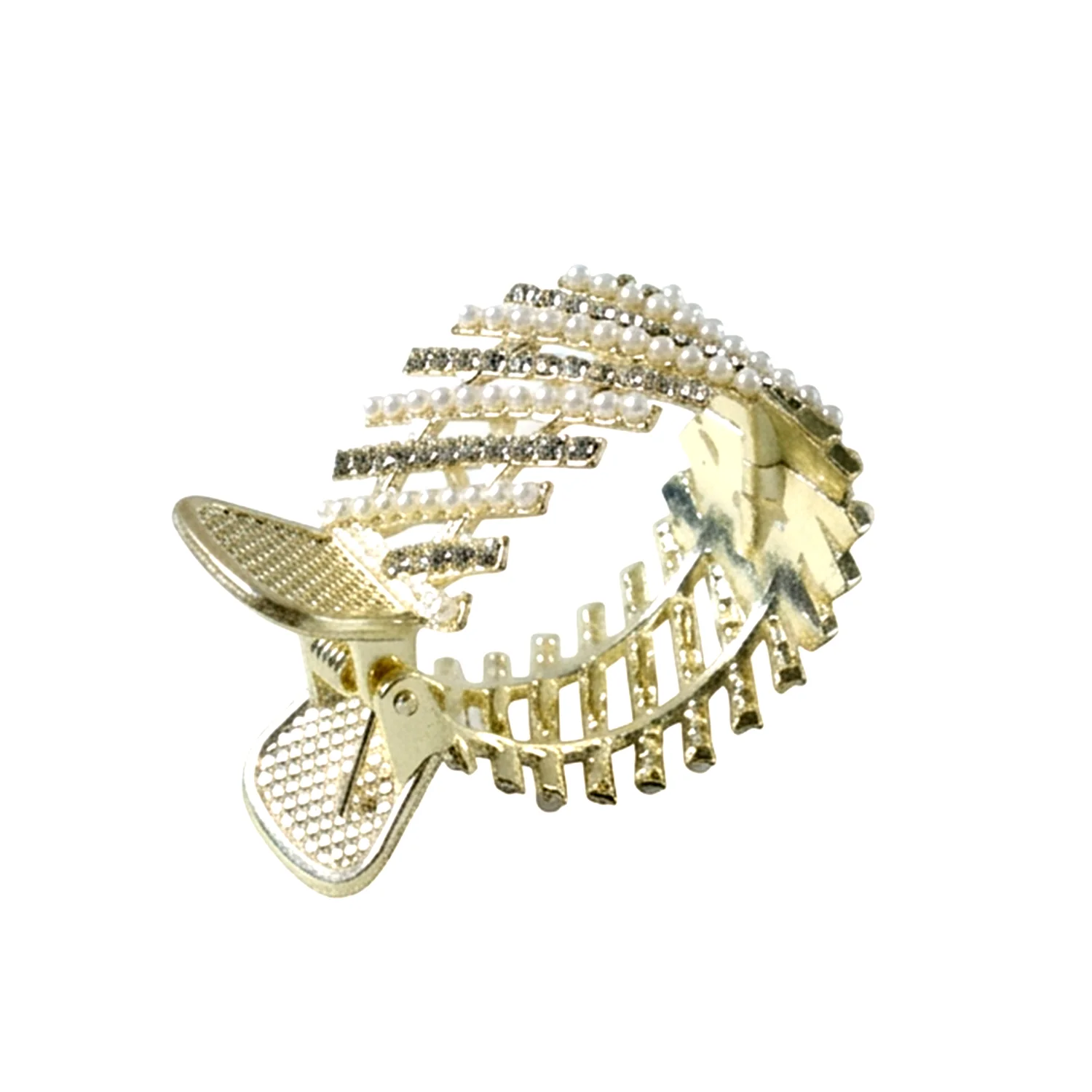 Premium Pearl Studded Metal Hair Claw Clip (1 Pc) - Image 4