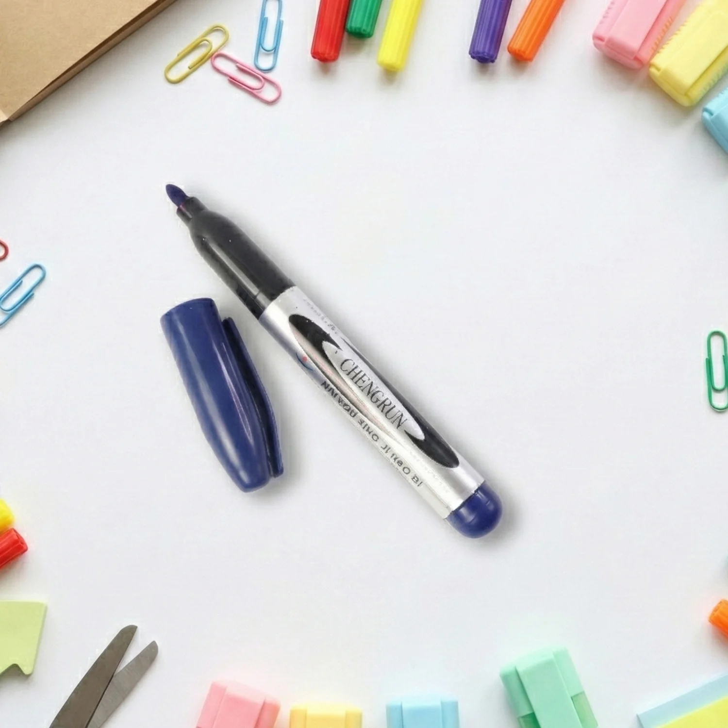 Premium Permanent Blue Marker Pen (1 Pc) - Image 7
