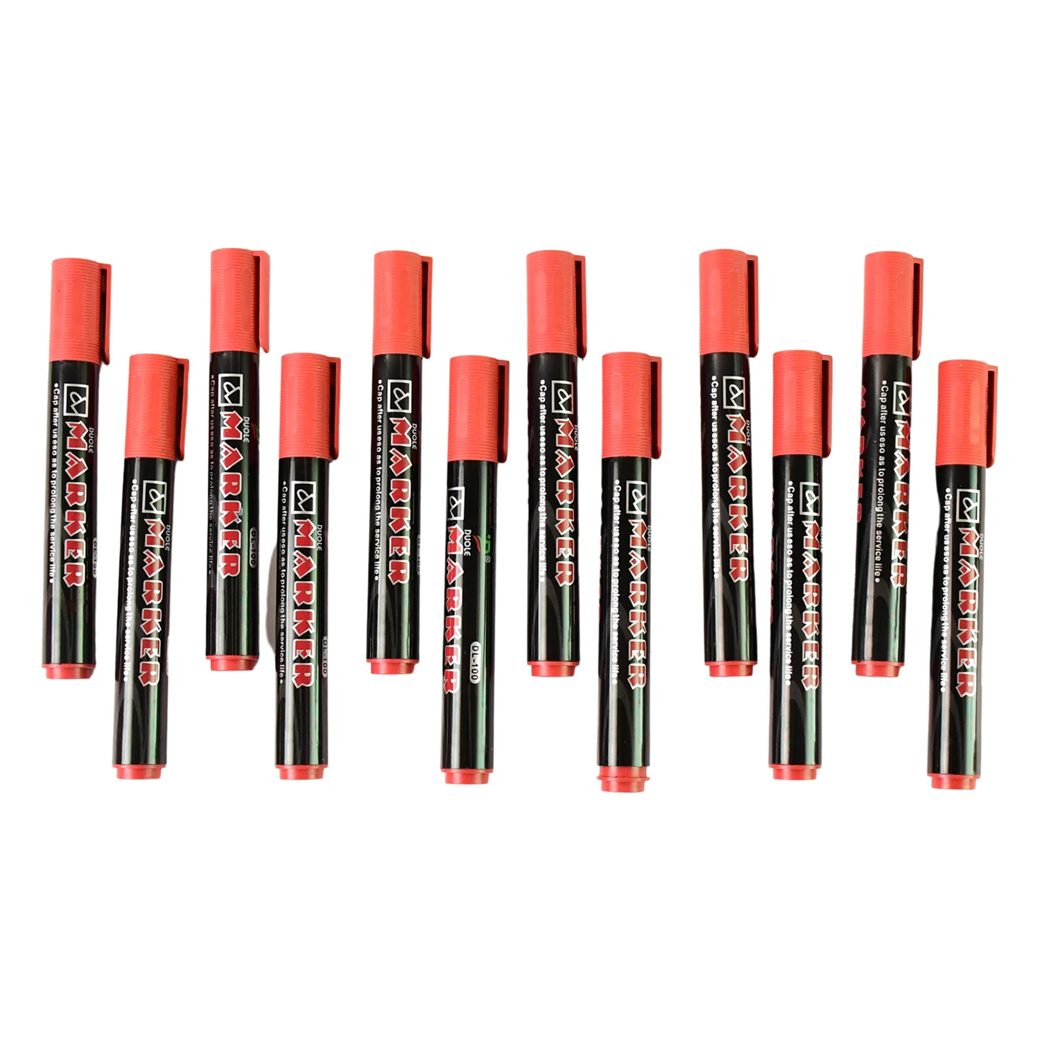 Premium Permanent Red Marker Pen Set (12 Pcs Set) - Image 5