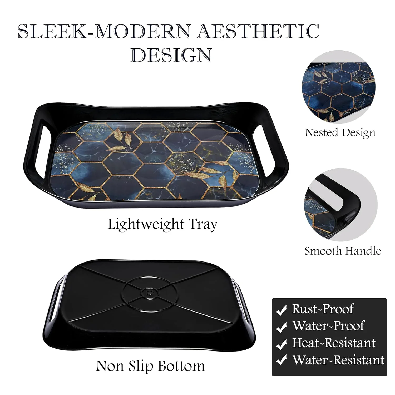 Premium Plastic Serving Tray (3 Pc) - Image 7