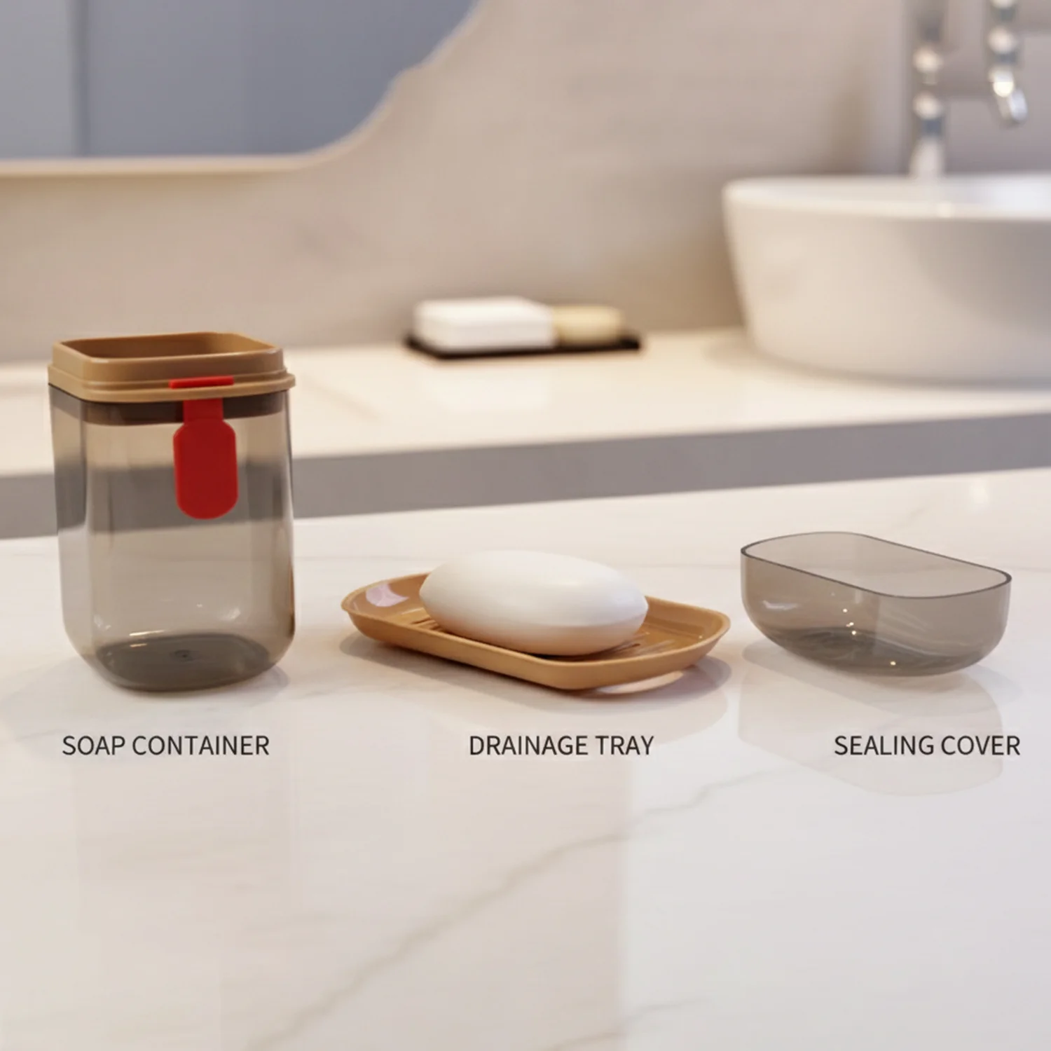 Premium Plastic Soap Box with Drain Tray & Protective Cover - Image 8