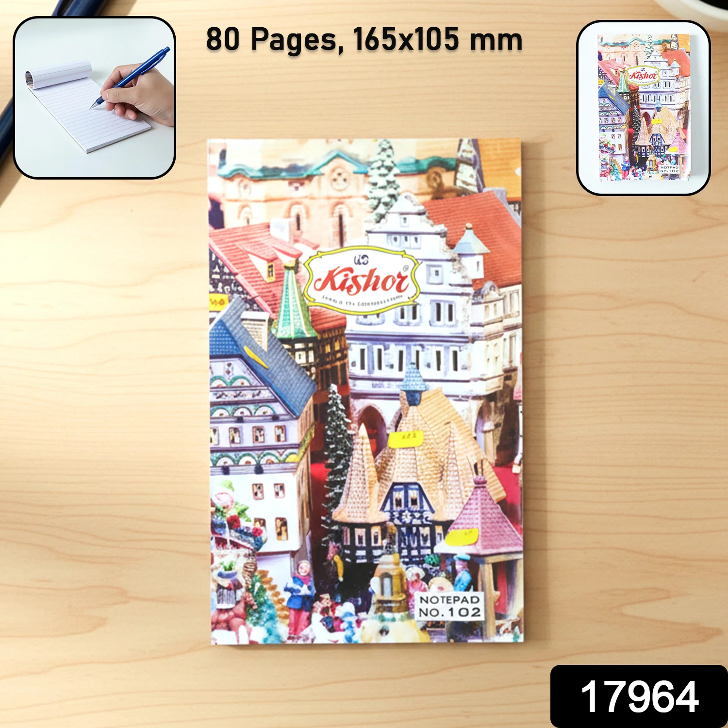 Premium Pocket Notebook – 80-Page Writing Notepad (165 × 105 mm, 1 Pc) - Image 2