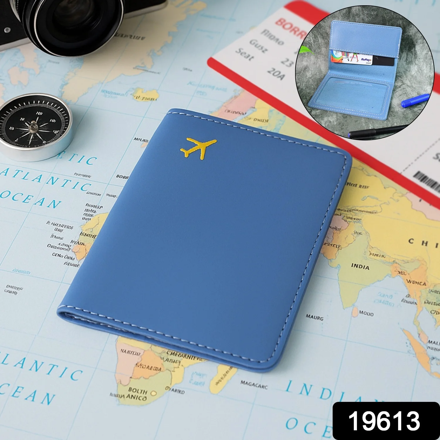 Premium PU Leather Passport Holder with Card Slots (1 Pc) - Image 2