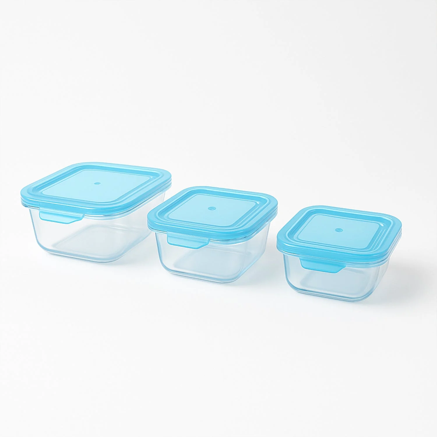 Premium Quality 3-Piece Square Glass Food Storage Container / Bowl Set - Image 5