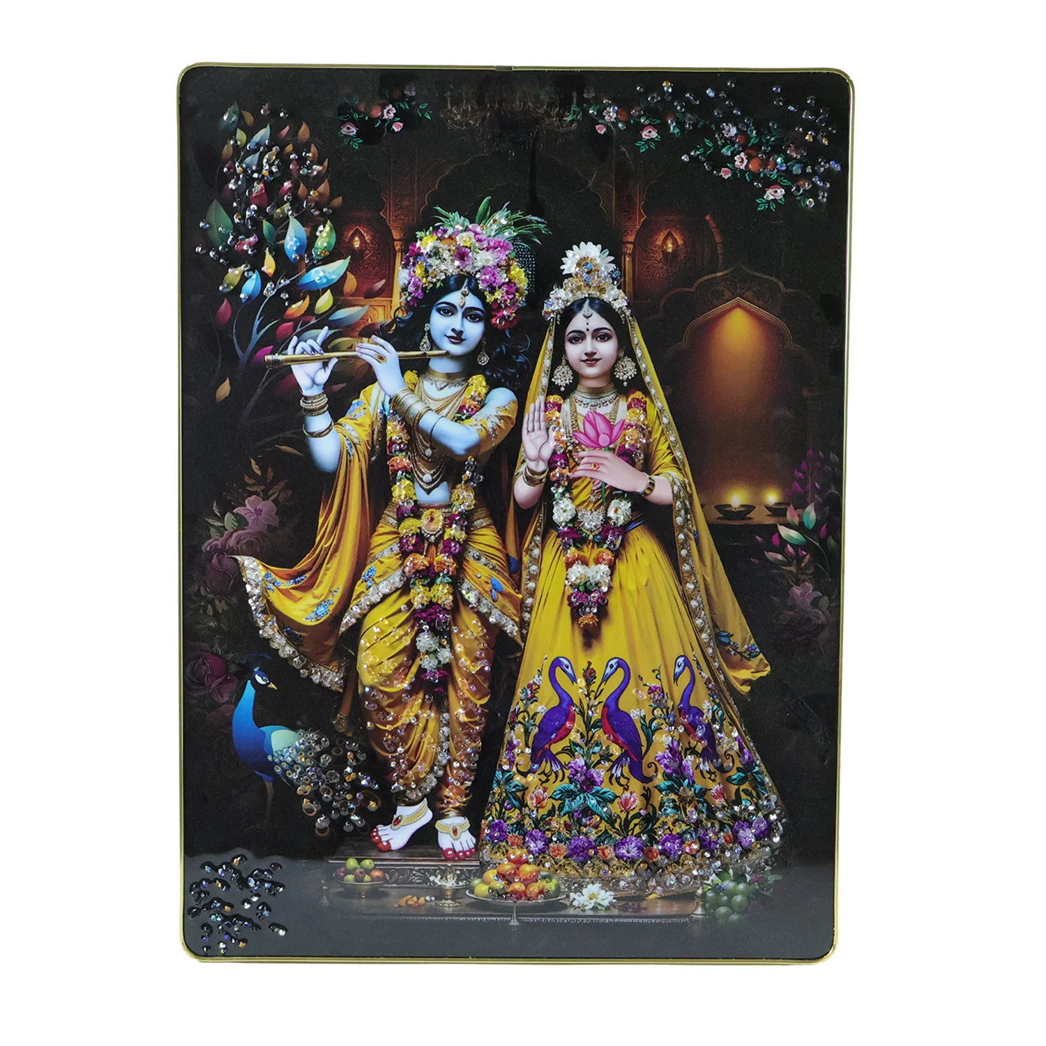 Premium Radha Krishna Decorative Wall Frame (1 Pc, 60x45 Cm) - Image 4