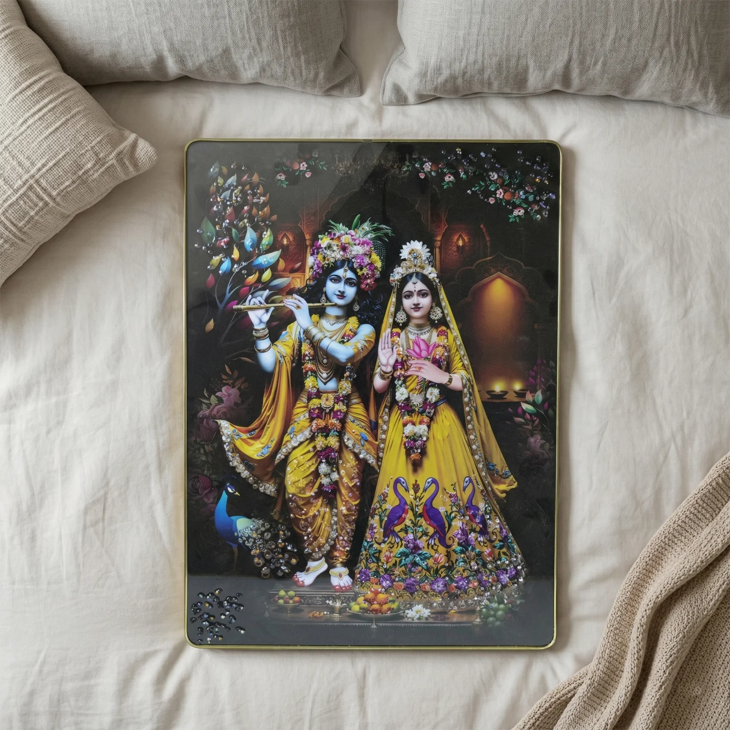 Premium Radha Krishna Decorative Wall Frame (1 Pc, 60x45 Cm) - Image 7