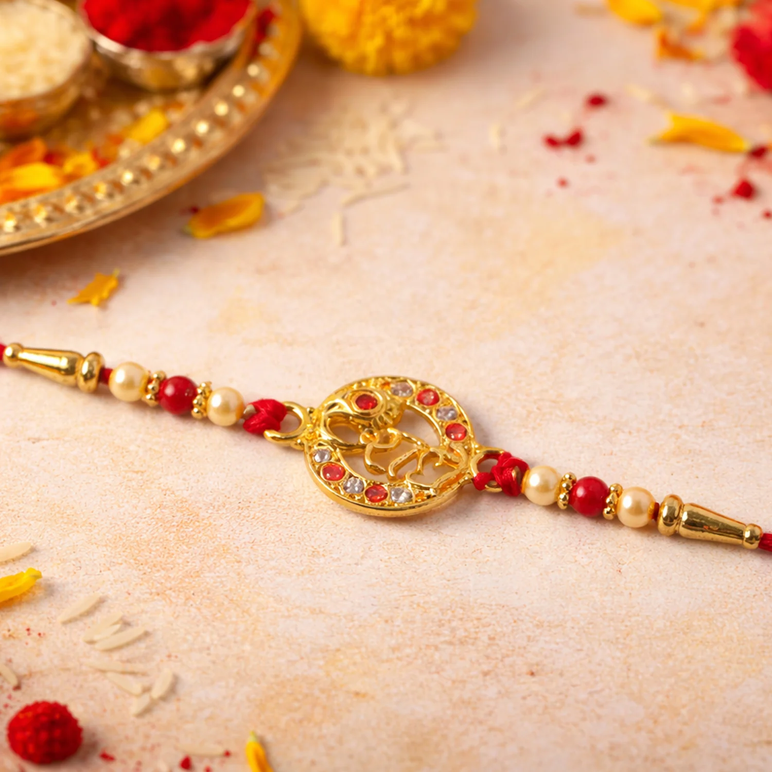 Premium Radhe Name Designer Rakhi (1 Pc) - Image 3