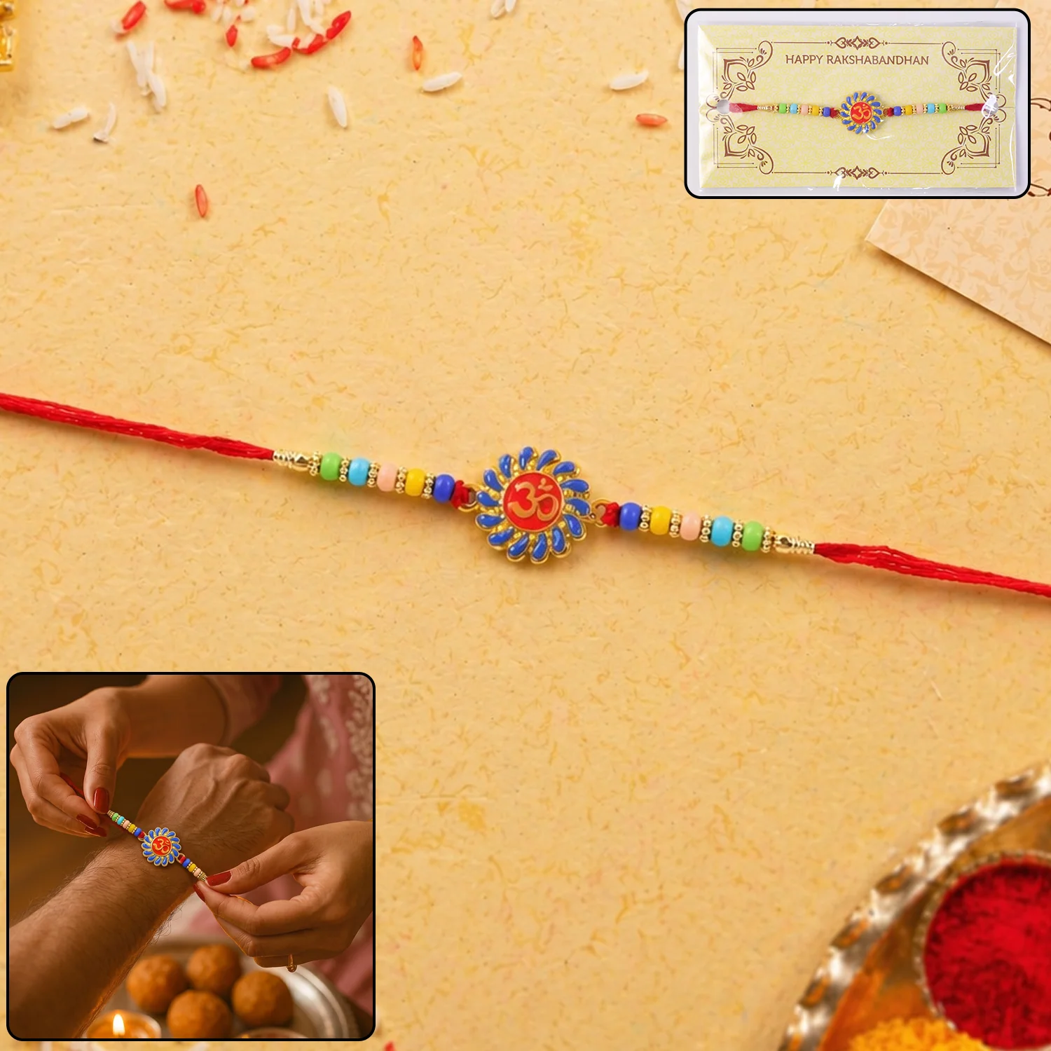 Premium Rakhi with OM Symbol (1 Pc) - Image 2