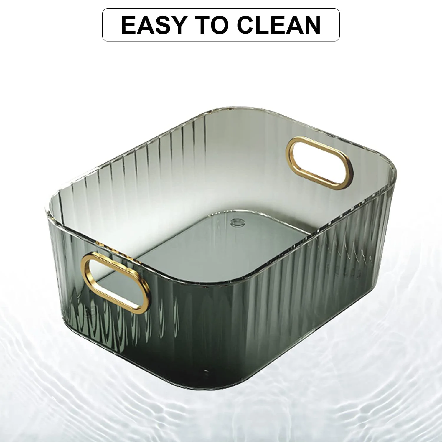 Premium Ribbed Transparent Storage Basket - Image 6