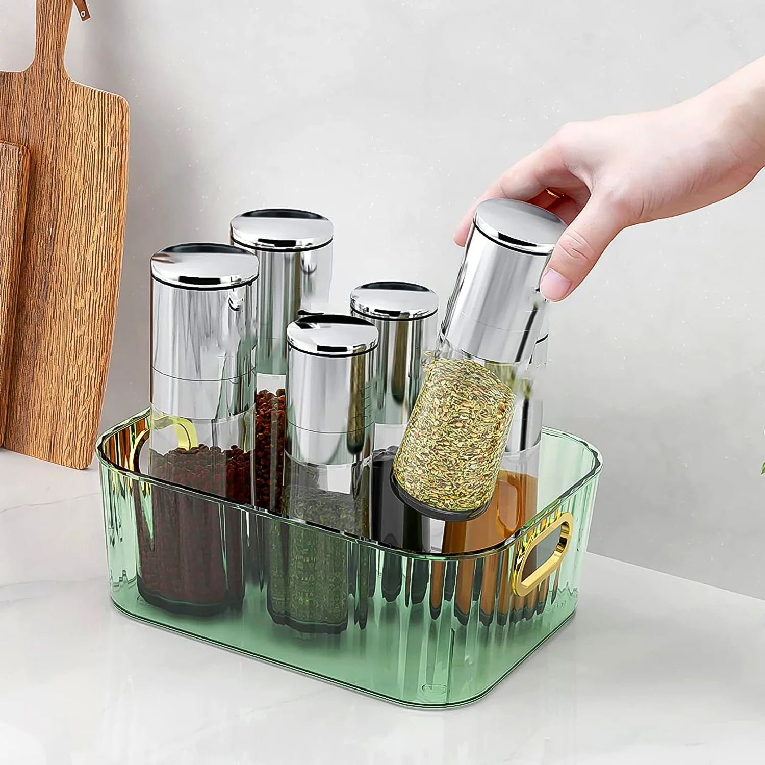 Premium Ribbed Transparent Storage Basket - Image 7