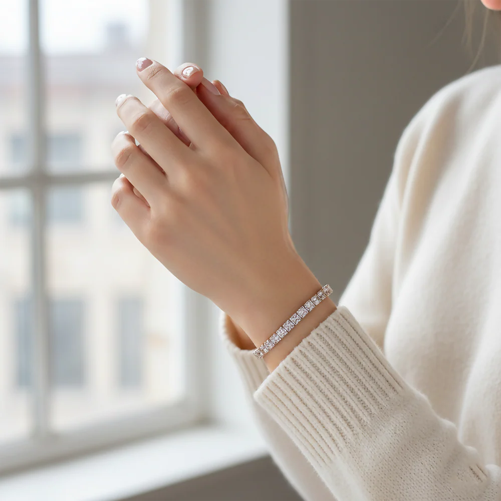 Premium Rose Gold Plated AD Bracelet for women - Image 2