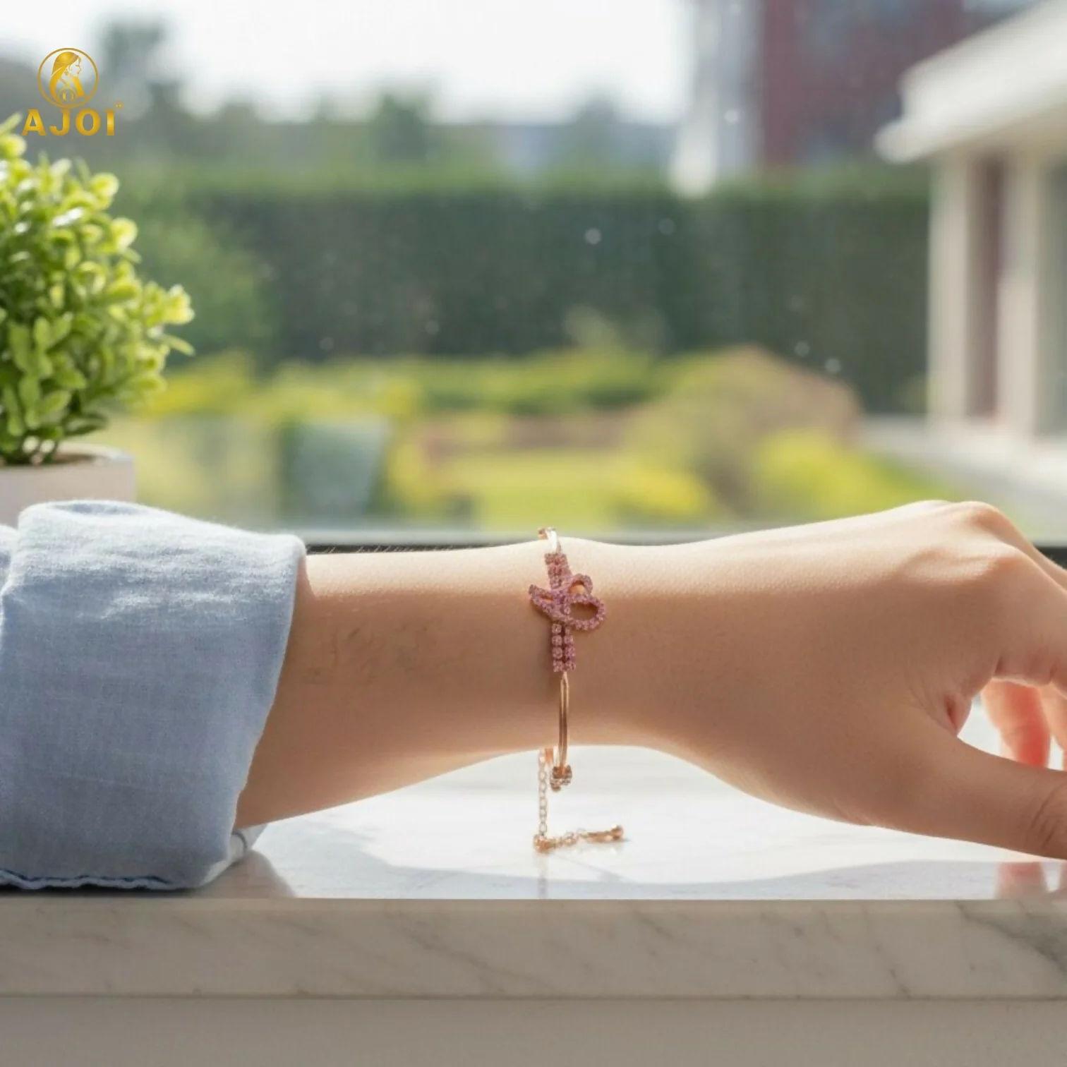 Premium Rose Gold Plated Heart & Infinity Crystal Bracelet for Women - Image 8