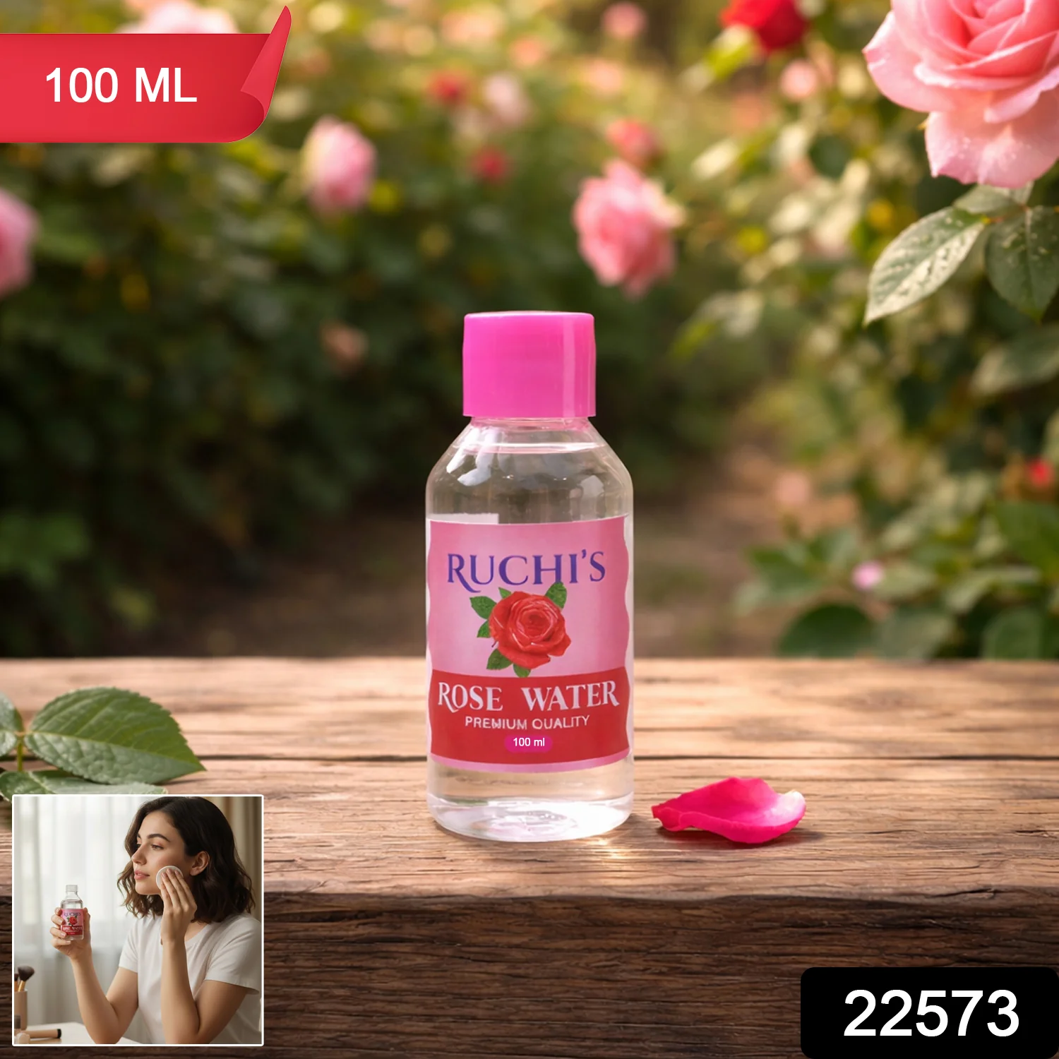 Premium Rose Water Skin Toner and Face Mist (1 Pc, 100 ML) - Image 2