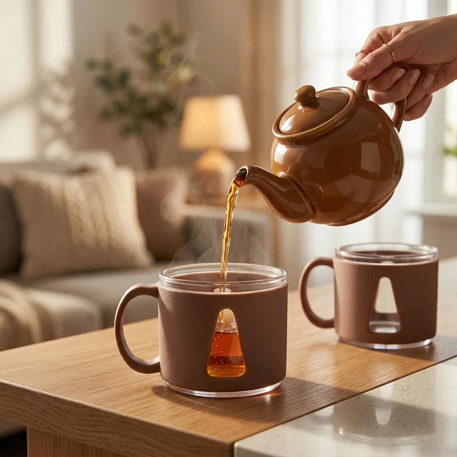 Premium Round Tea Cup Set (6 Pc Set) - Image 3