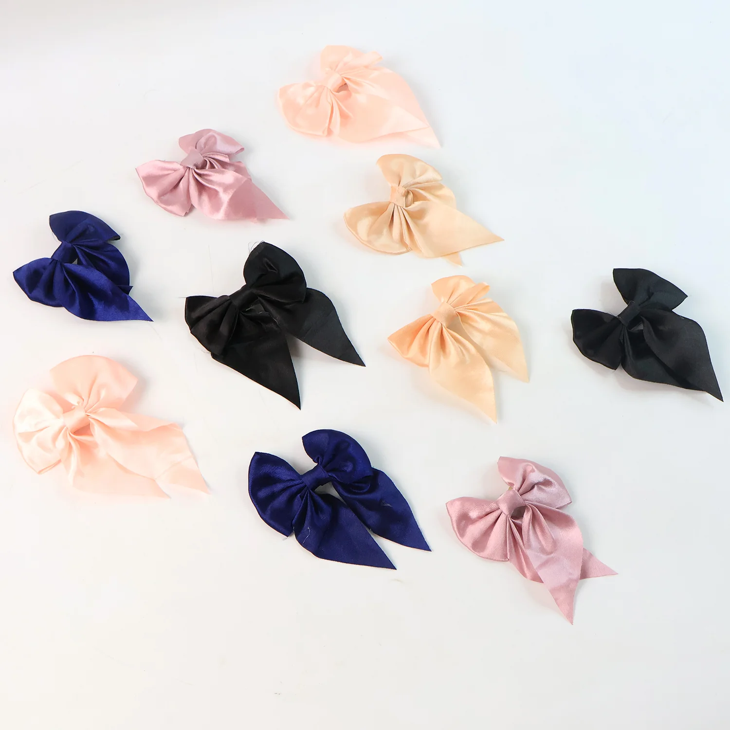 Premium Satin Bow Hair Clip Set for Girls and Women (10 Pc) - Image 5