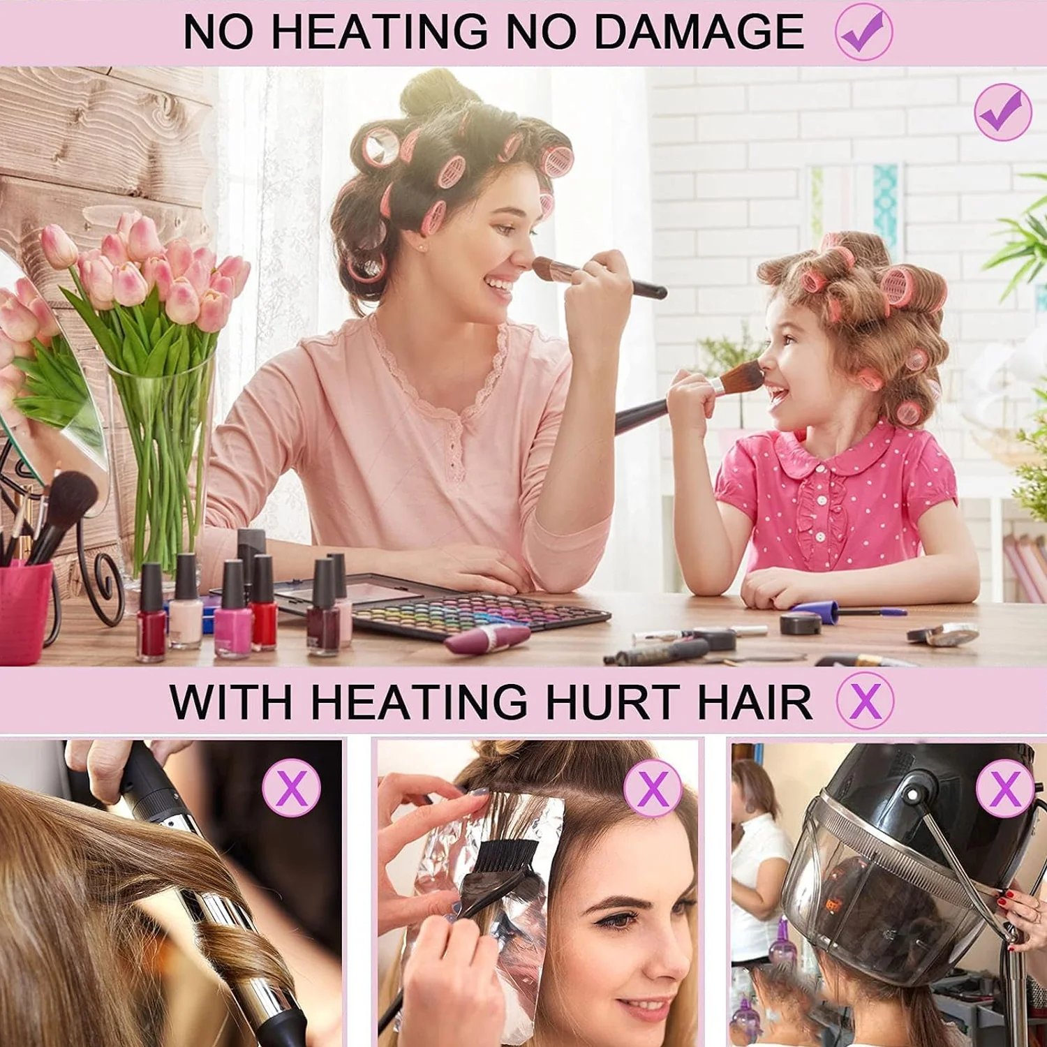 Premium Self-Grip Hair Rollers (6 Pc / Set ) - Image 3