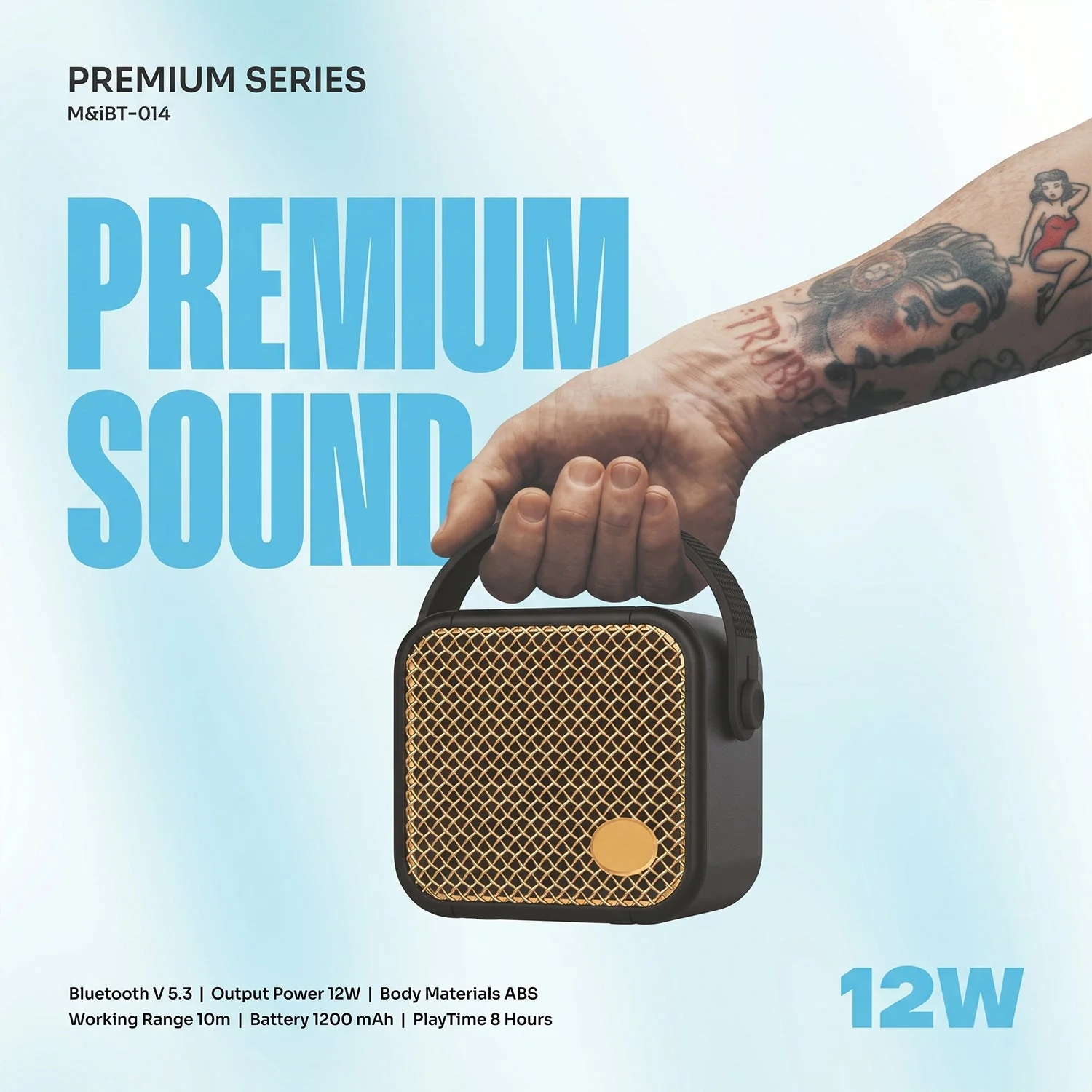 Premium Series 12W Wireless Mini Speaker (1 Pc) - Image 3