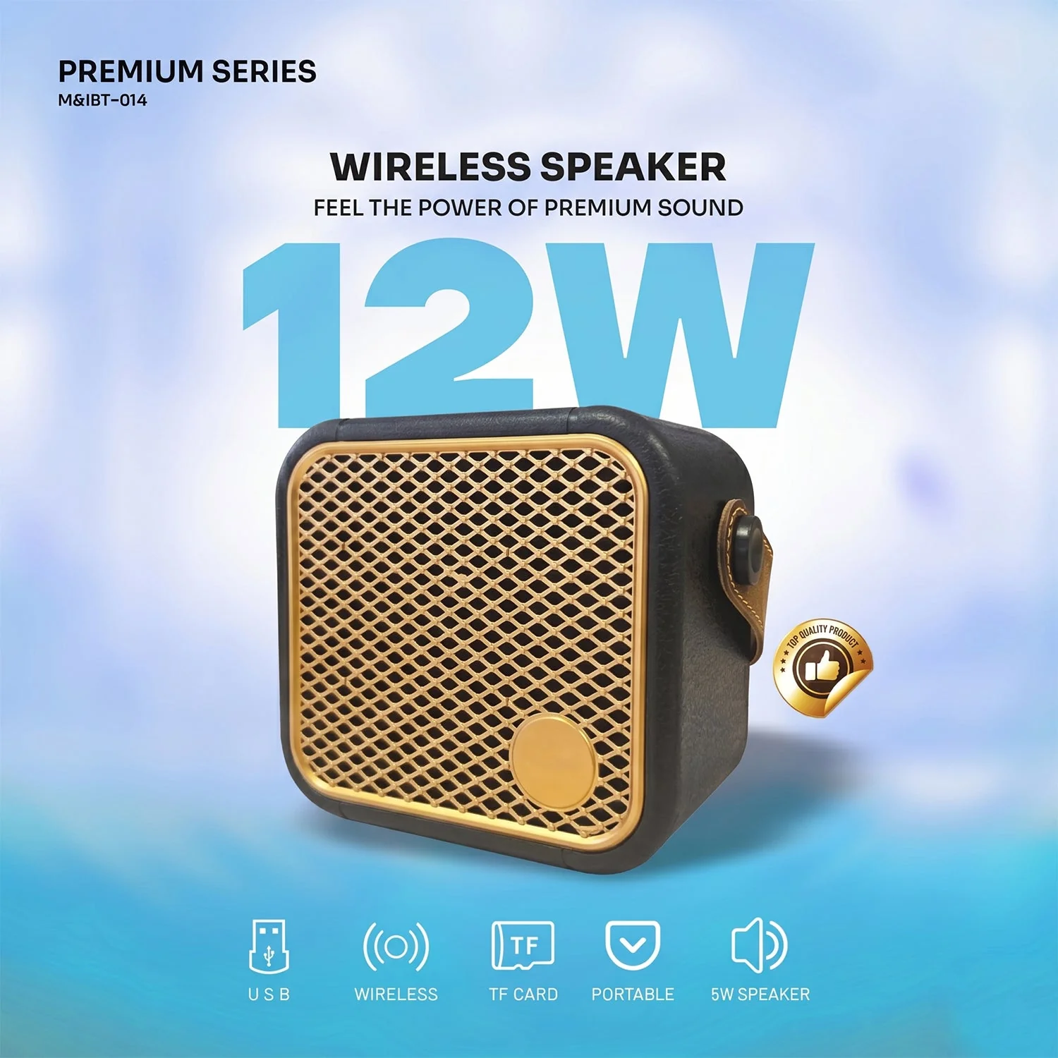 Premium Series 12W Wireless Mini Speaker (1 Pc) - Image 6