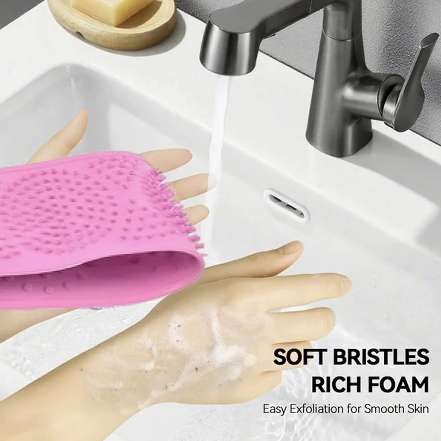 Premium Silicone Back Scrubber Belt – Body Exfoliating Bath Brush - Image 3