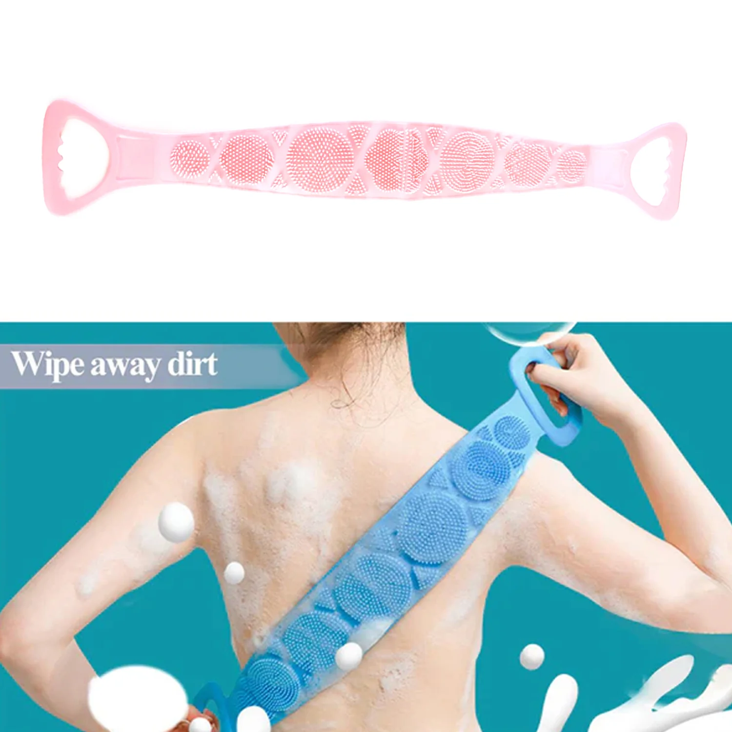 Premium Silicone Back Scrubber Belt – Body Exfoliating Bath Brush - Image 8