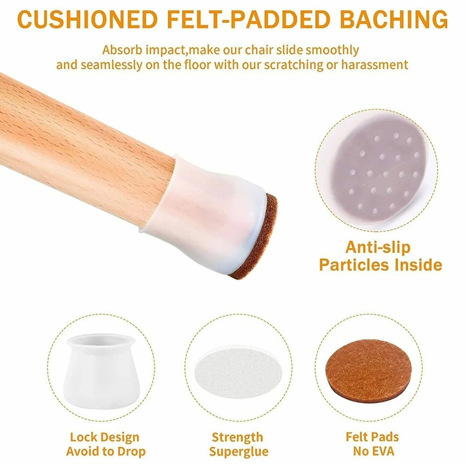 Premium Silicone Furniture Feet Pads (4 Pc Set / Mix Color) - Image 4