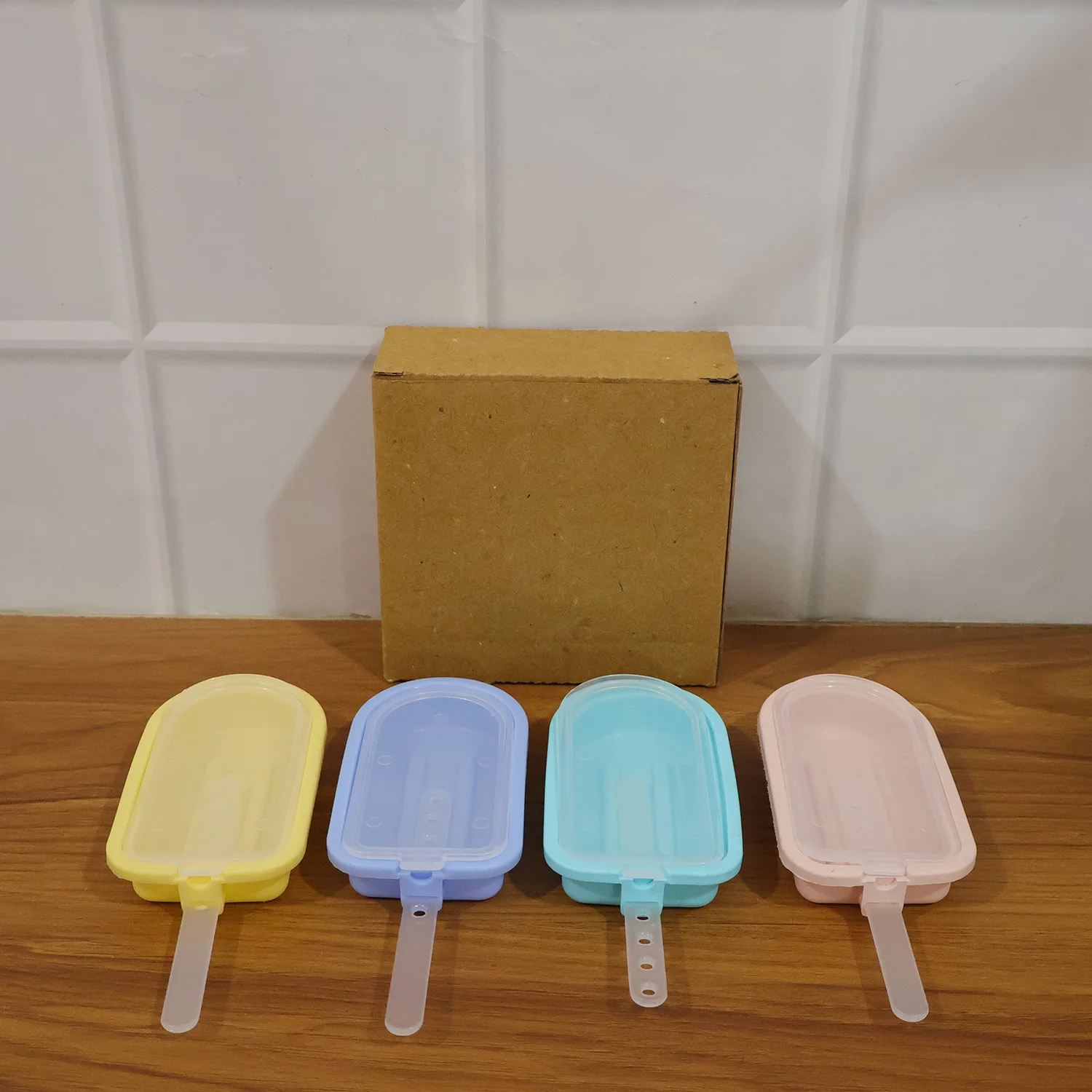 Premium Silicone Ice Cream Popsicle Mold Set 4 Pc - Image 9