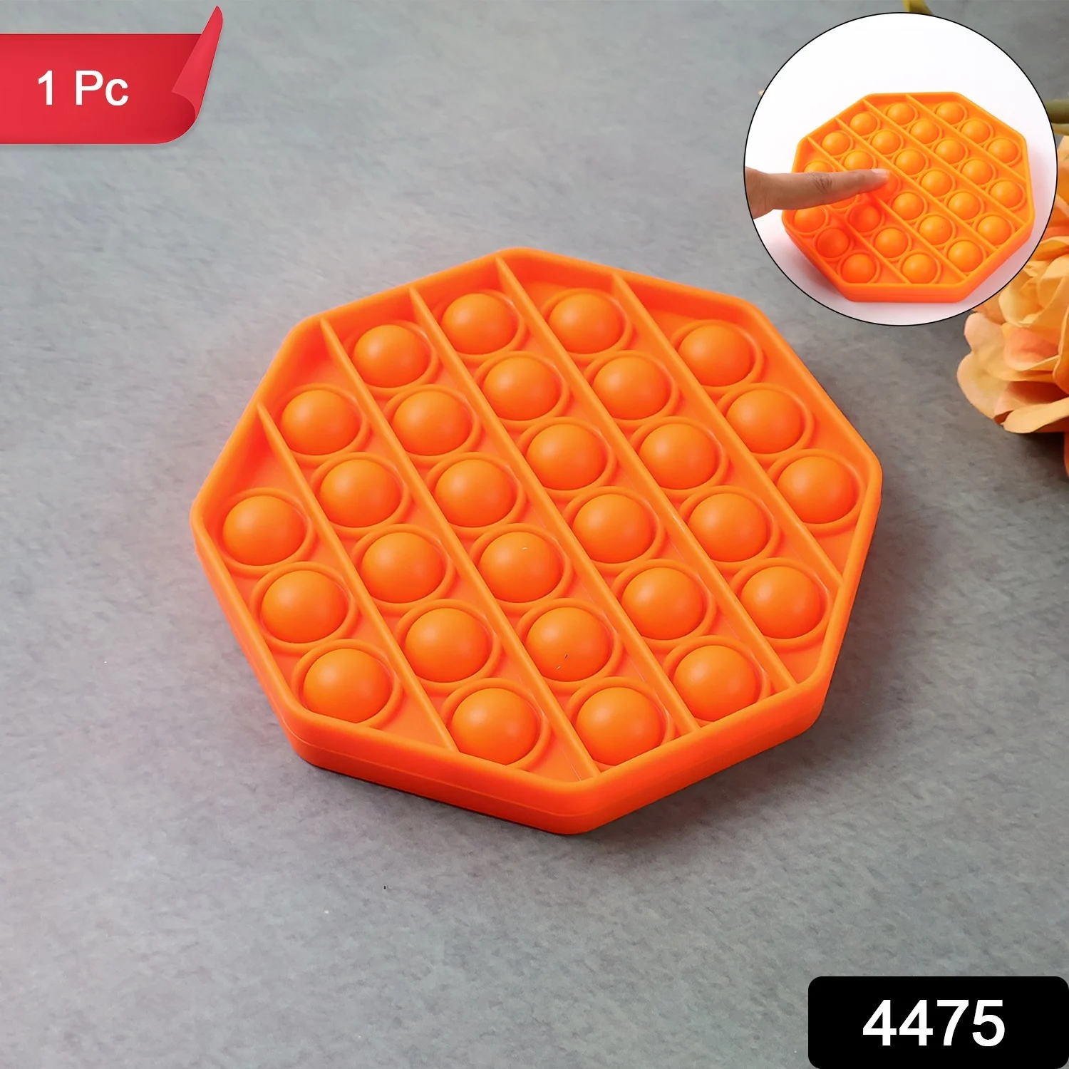 Premium Hexagon Shape Silicone Pop It Fidget Toy (1 Pc) - Image 2