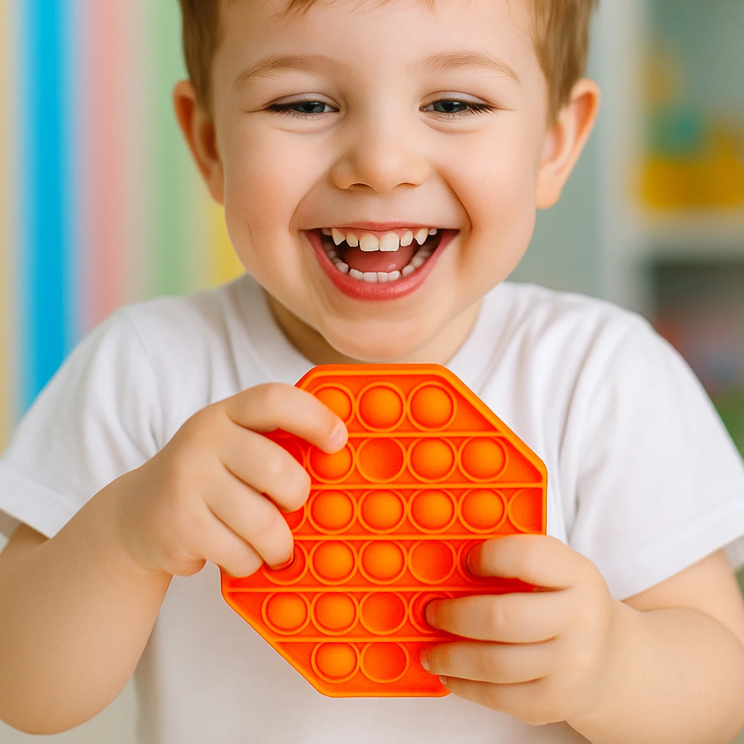 Premium Hexagon Shape Silicone Pop It Fidget Toy (1 Pc) - Image 6