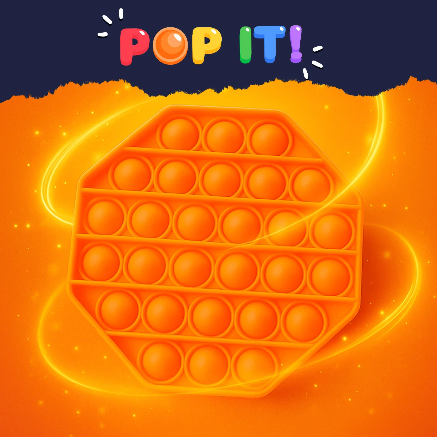 Premium Hexagon Shape Silicone Pop It Fidget Toy (1 Pc) - Image 7