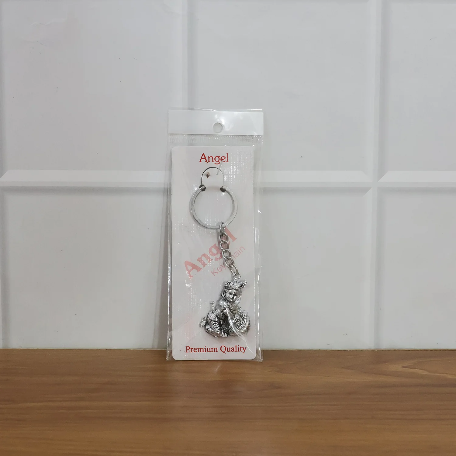 Premium Silver-Finish Metal Bal Krishna Eating Makhan Keychain (1 Pc) - Image 8