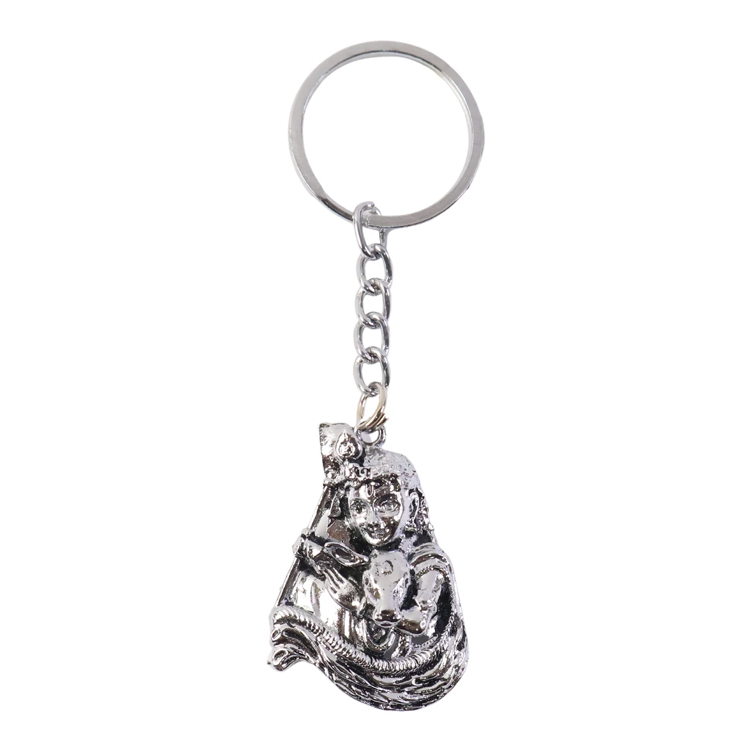 Premium Silver-Finish Metal Keychain (1 Pc) - Image 5