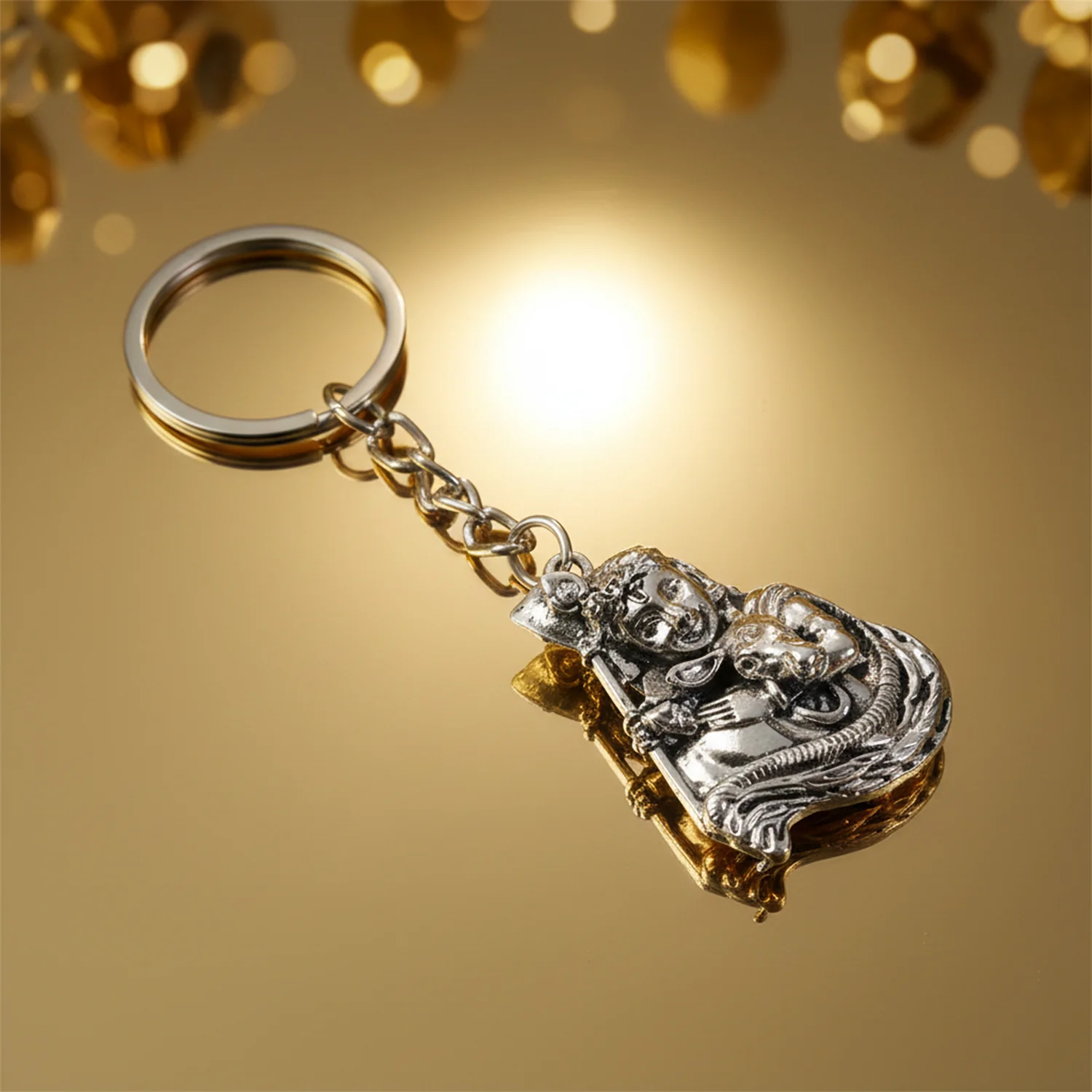 Premium Silver-Finish Metal Keychain (1 Pc) - Image 8