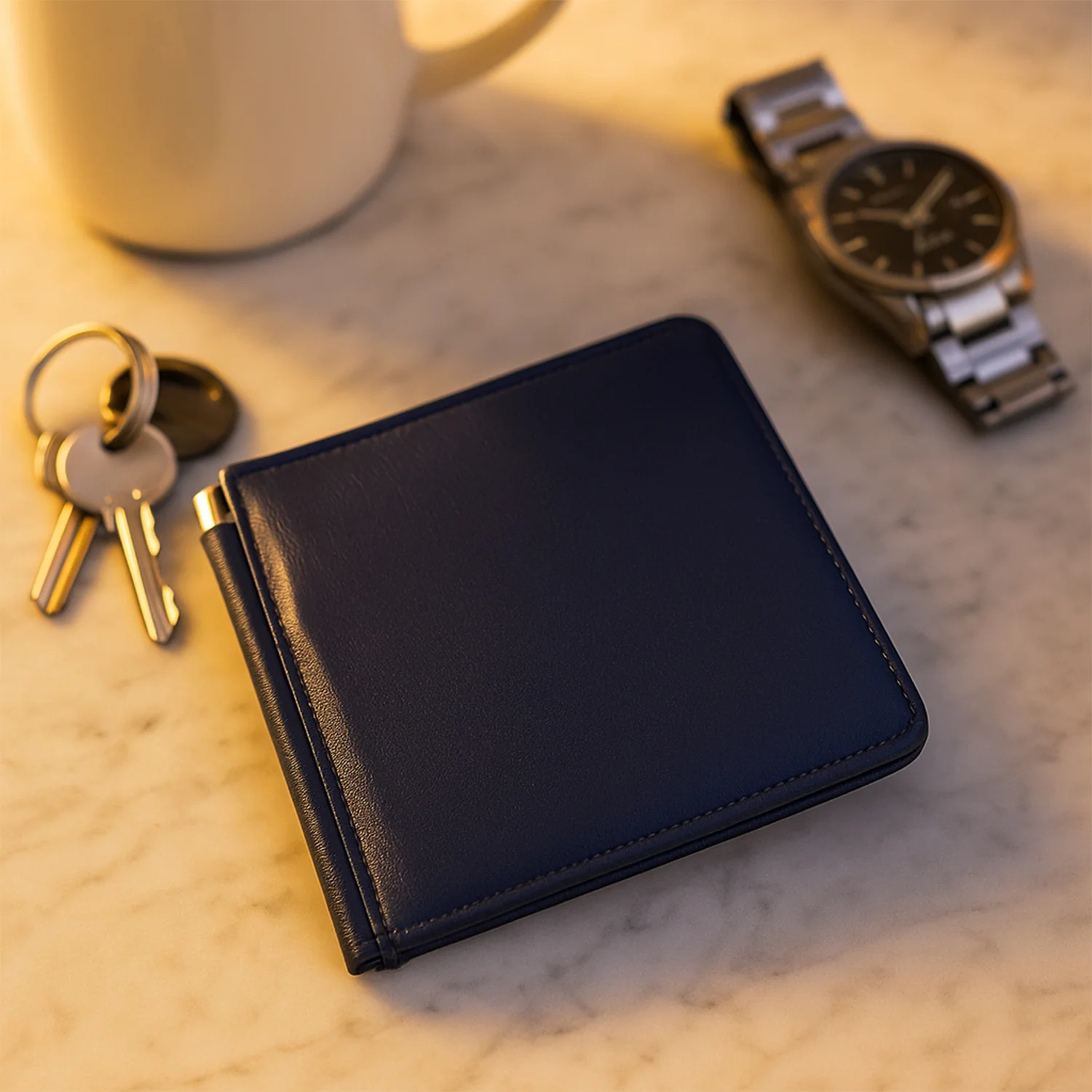 Premium Slim Bi-Fold Wallet for Men with Gift Box Packing - Image 8