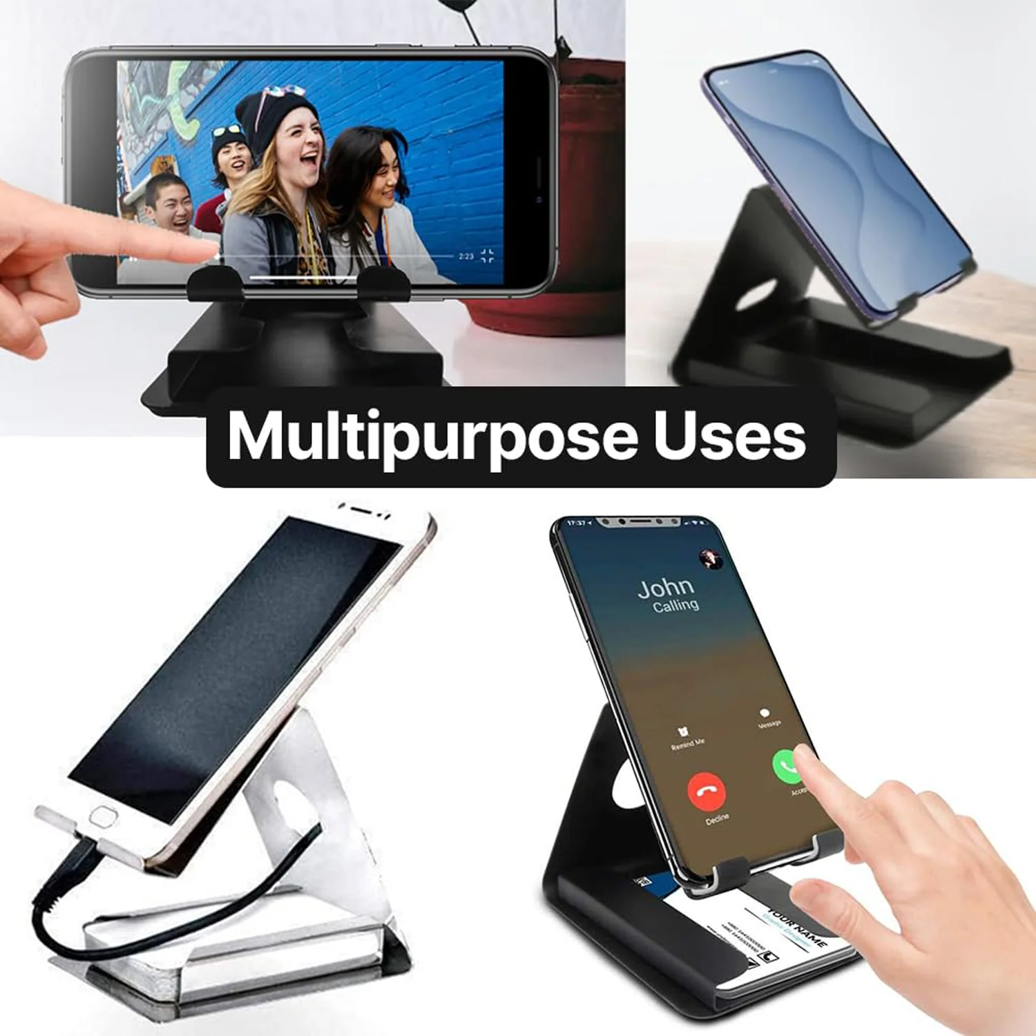 Premium Small Desktop Mobile Phone Stand Holder for Smartphones (1 Pc) - Image 6